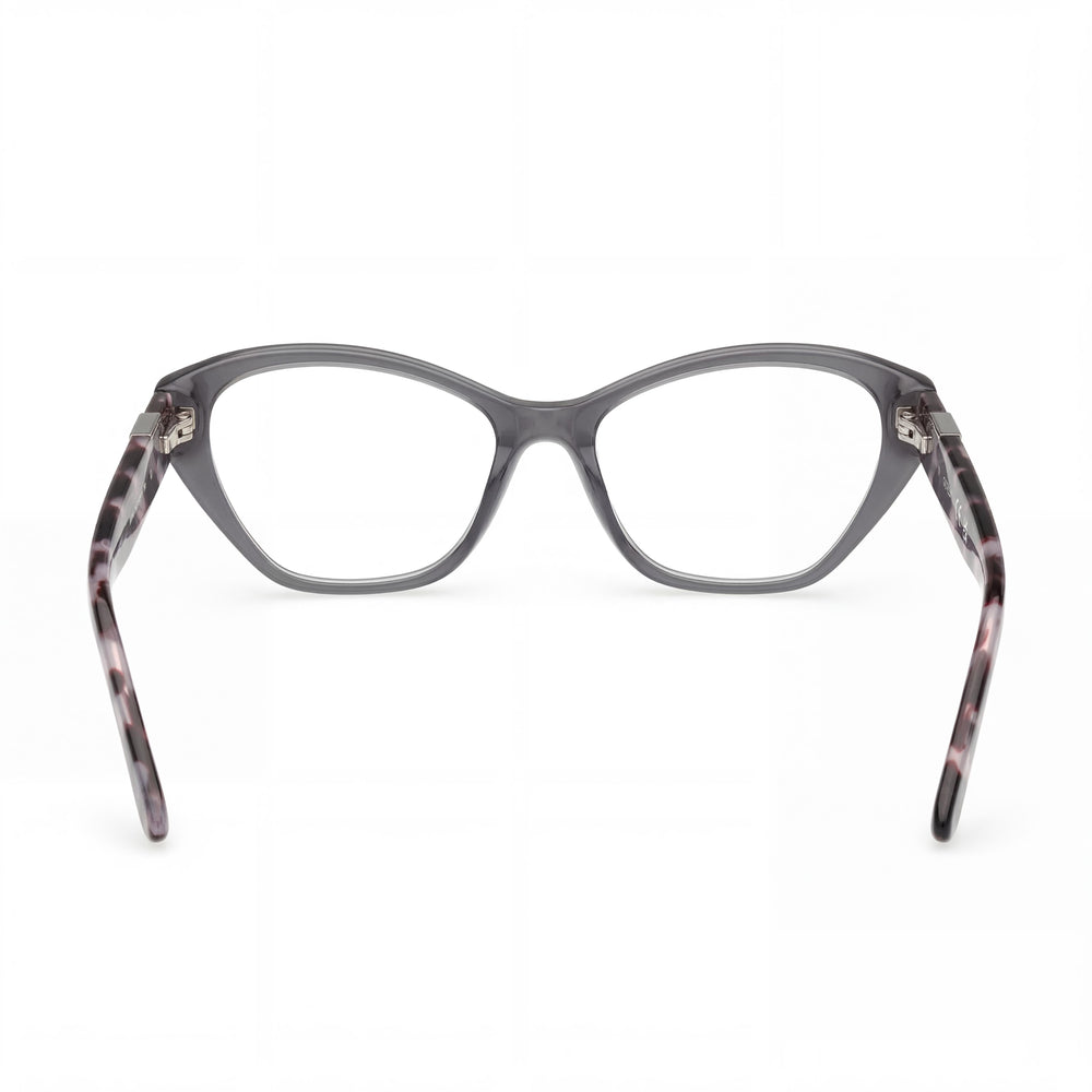 GUESS Women's Fashionable Eyewear with Shiny Grey Frame and Polycarbonate Non- Lenses, Size 51-16-135