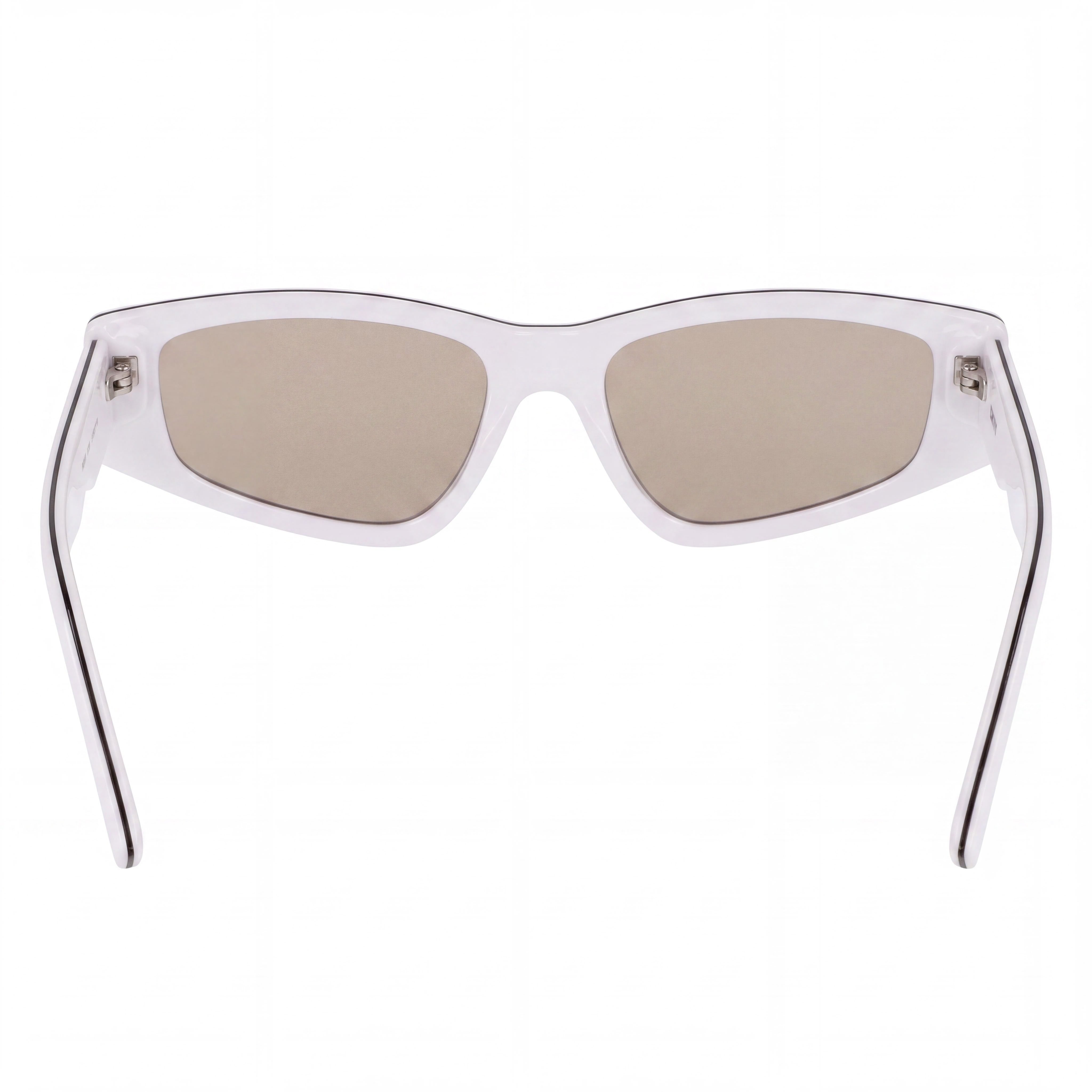 DKNY Women's Classic White Acetate Smoke Silver Flash Sunglasses 100% UV Protection 55-17-140, Photo 4