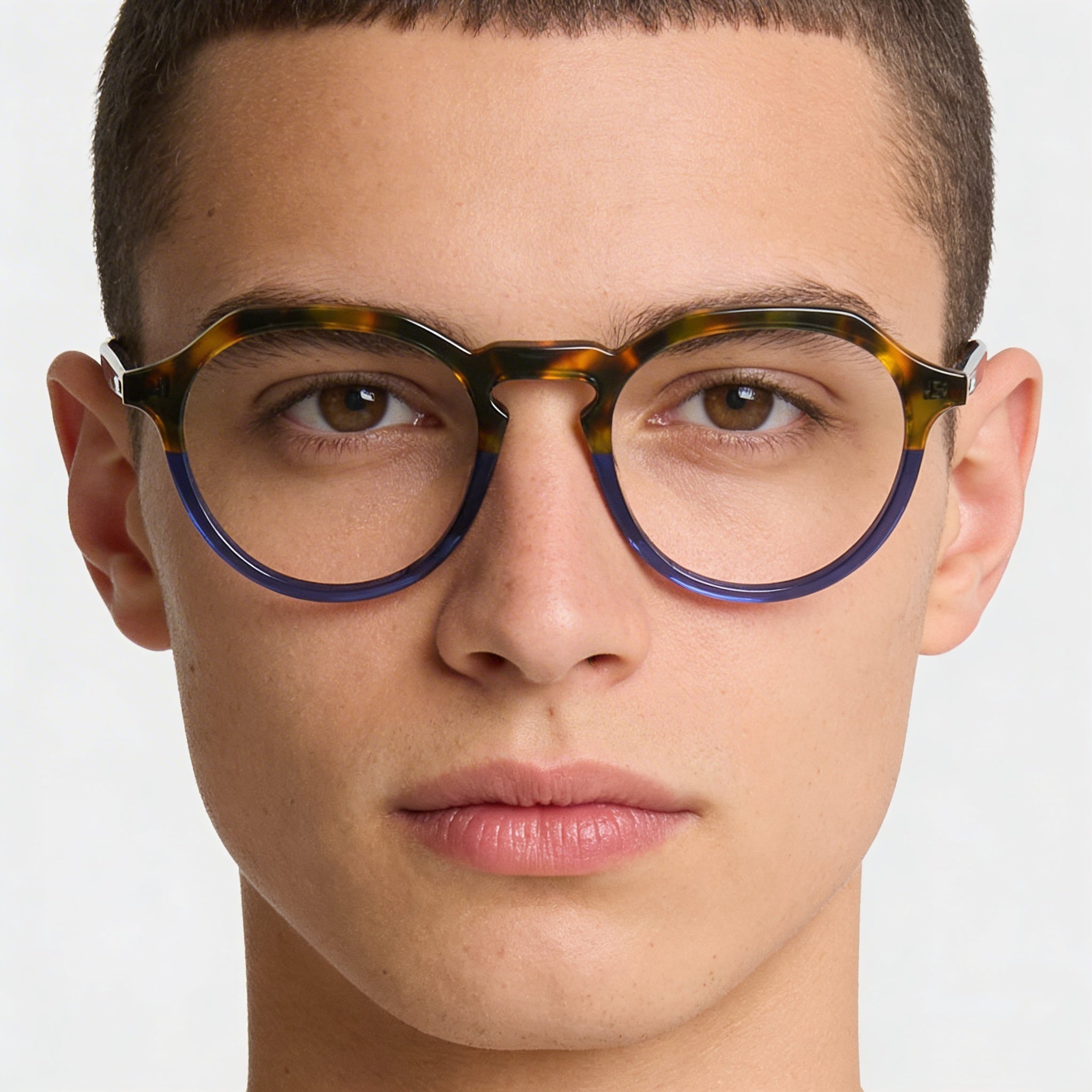 Gafas de Sol Polarizadas Calvin Klein Ck23546 Unisex con Montura Metálica y Lentes de Policarbonato en Azul Habana 49mm, Photo 5