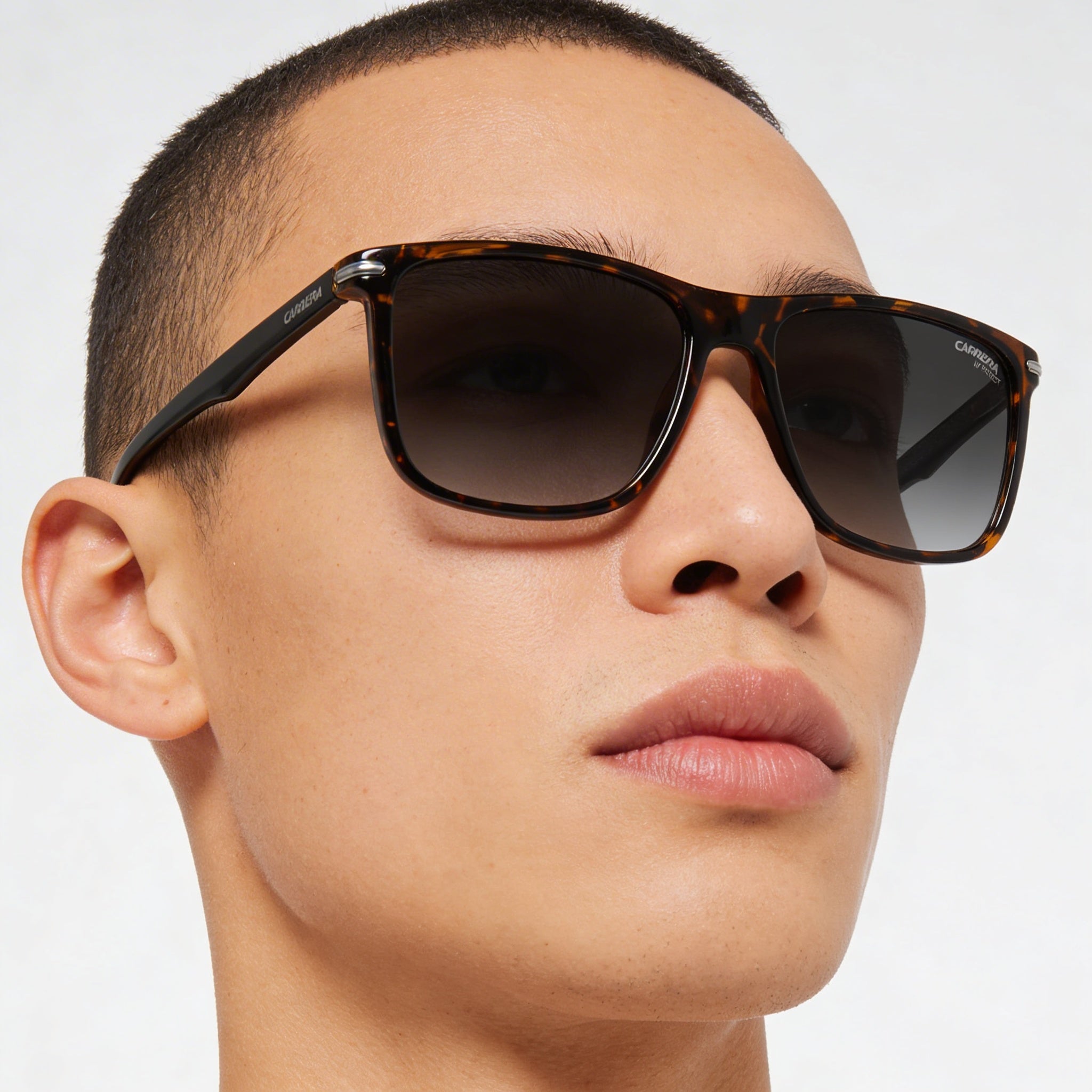 Carrera 298/S Unisex Dark Havana Injection Propionate Frame Sunglasses with Dark Grey Lenses, UV Protection, 57mm, Photo 4