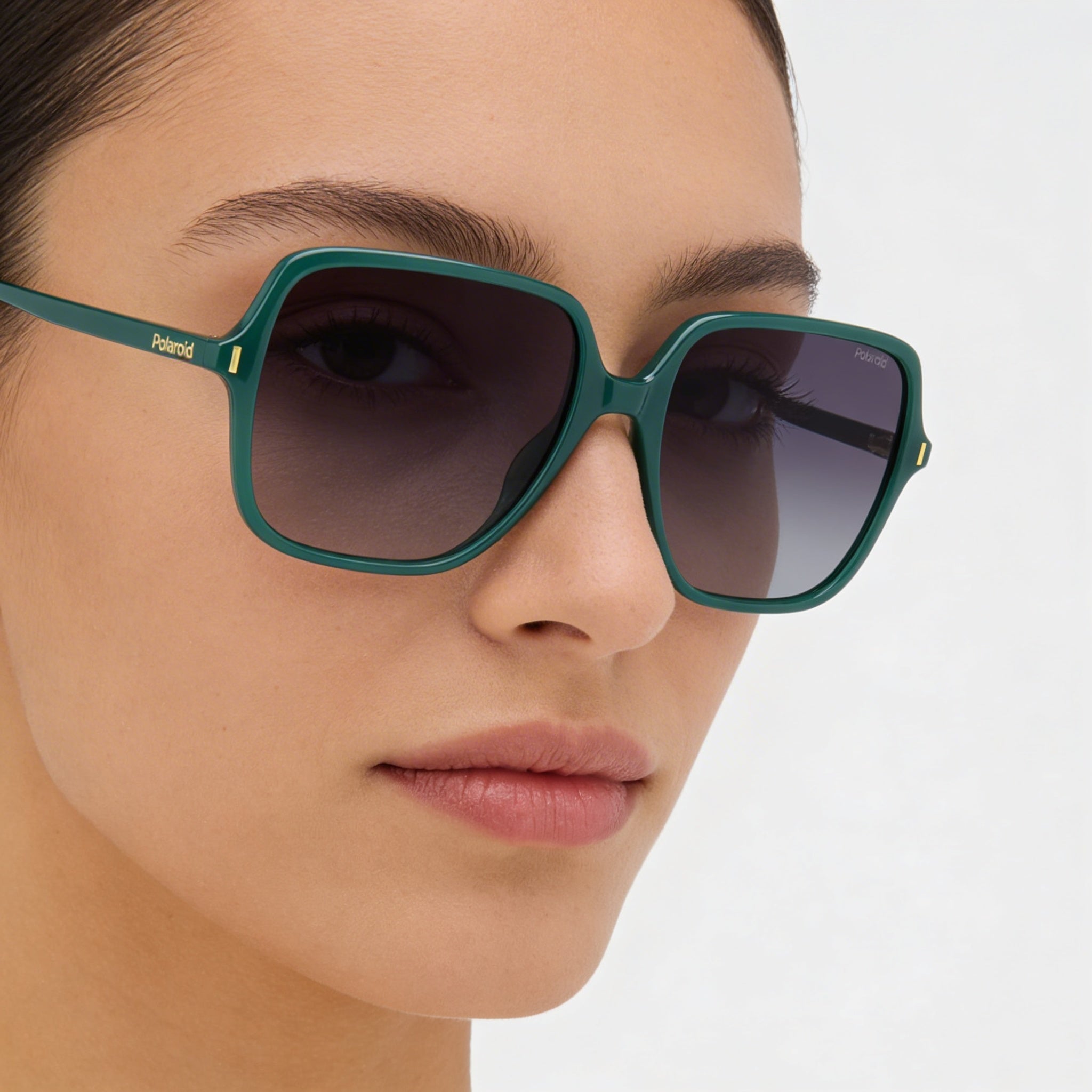 Polaroid Eyewear Classic Women's Green Eco Polycarbonate Grey Shaded Polarized UV 400 Sunglasses 56mm, Photo 4
