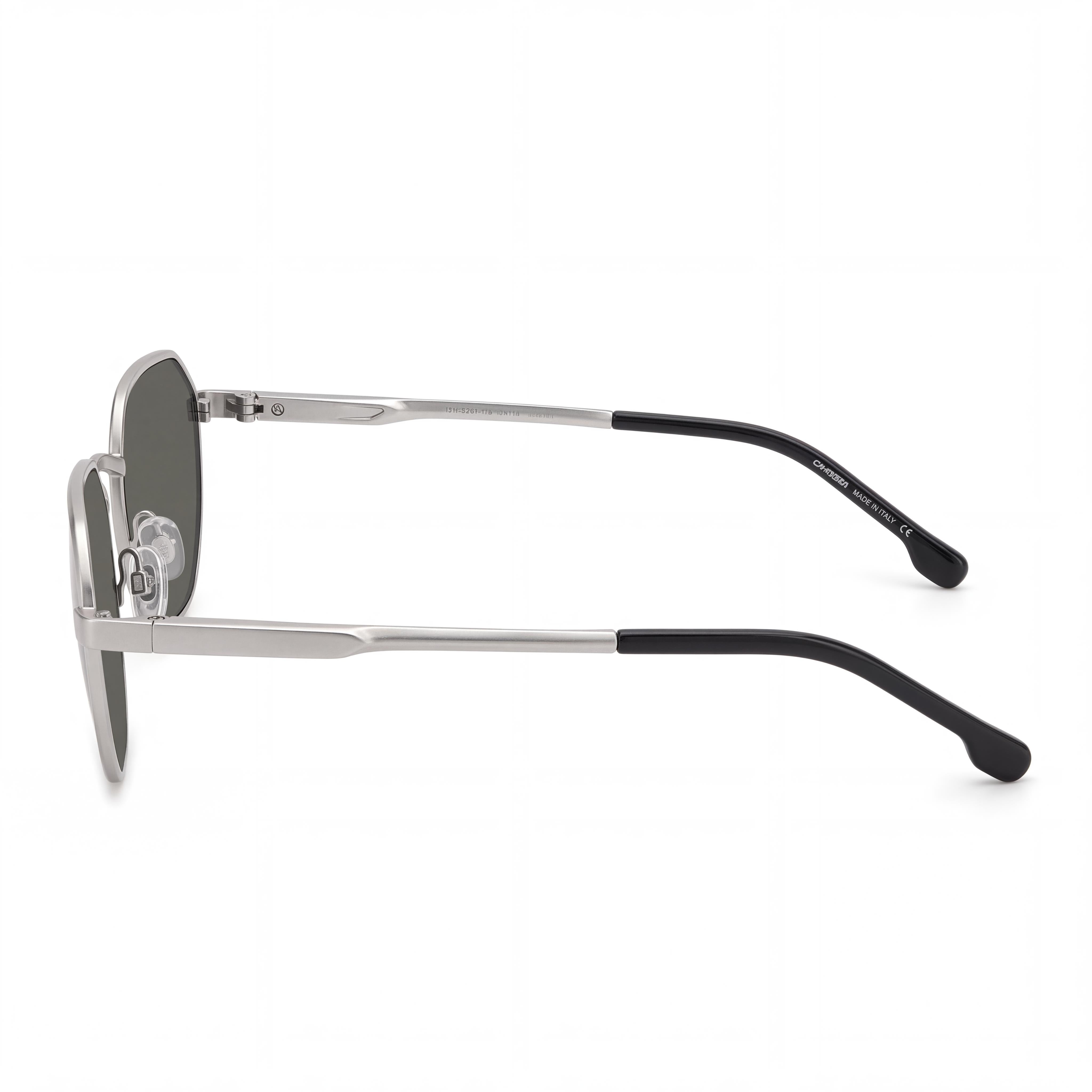 CARRERA DUCATI Gafas de sol casual para hombre, montura de metal paladio mate, lentes polarizadas verdes, 52 mm de lente, 21 mm de puente, 140 mm de patilla, Photo 3