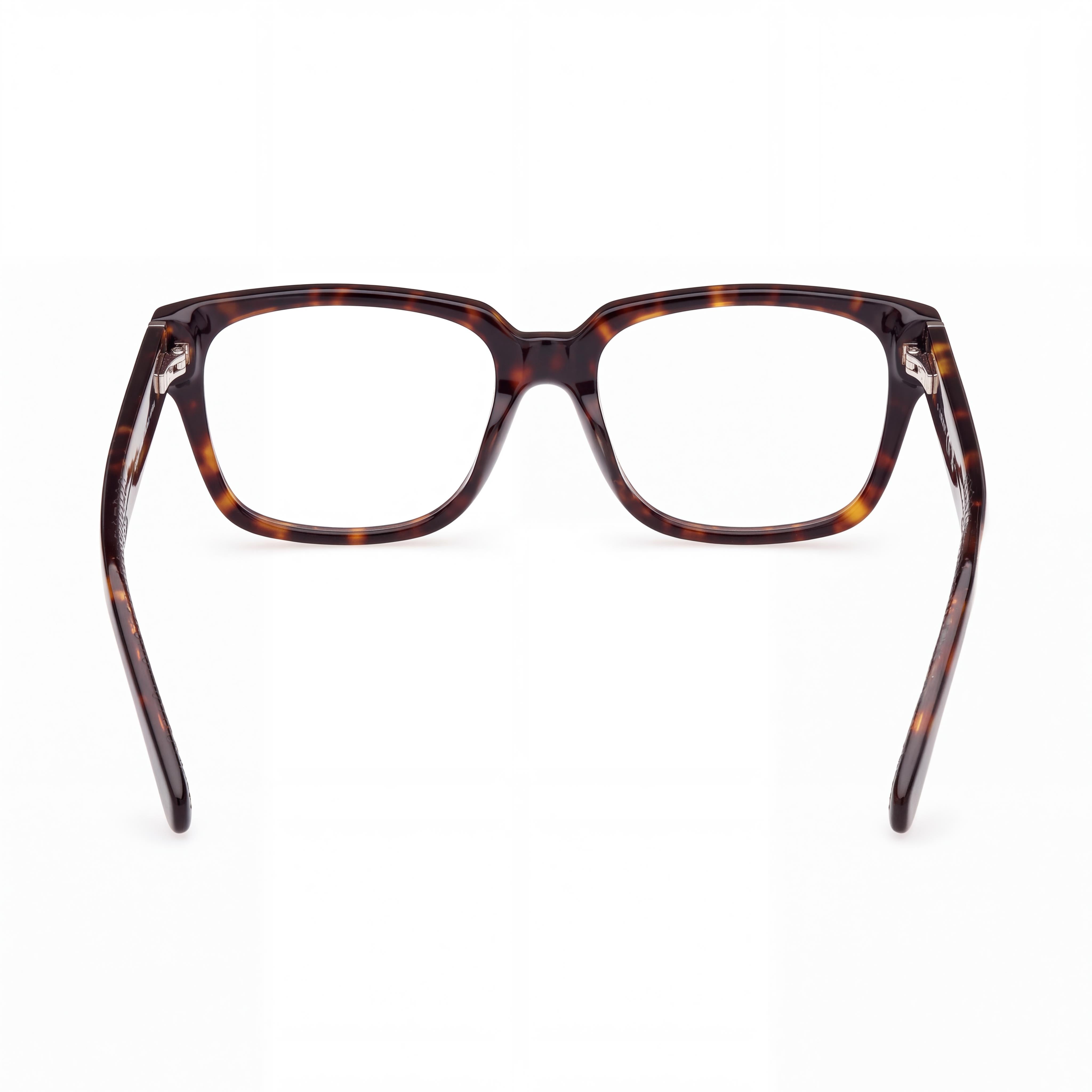 GUESS Gu50150 Men's Plastic Eyewear with Clear Lenses, Dark Havana Frame, 55-16-145mm, Photo 3