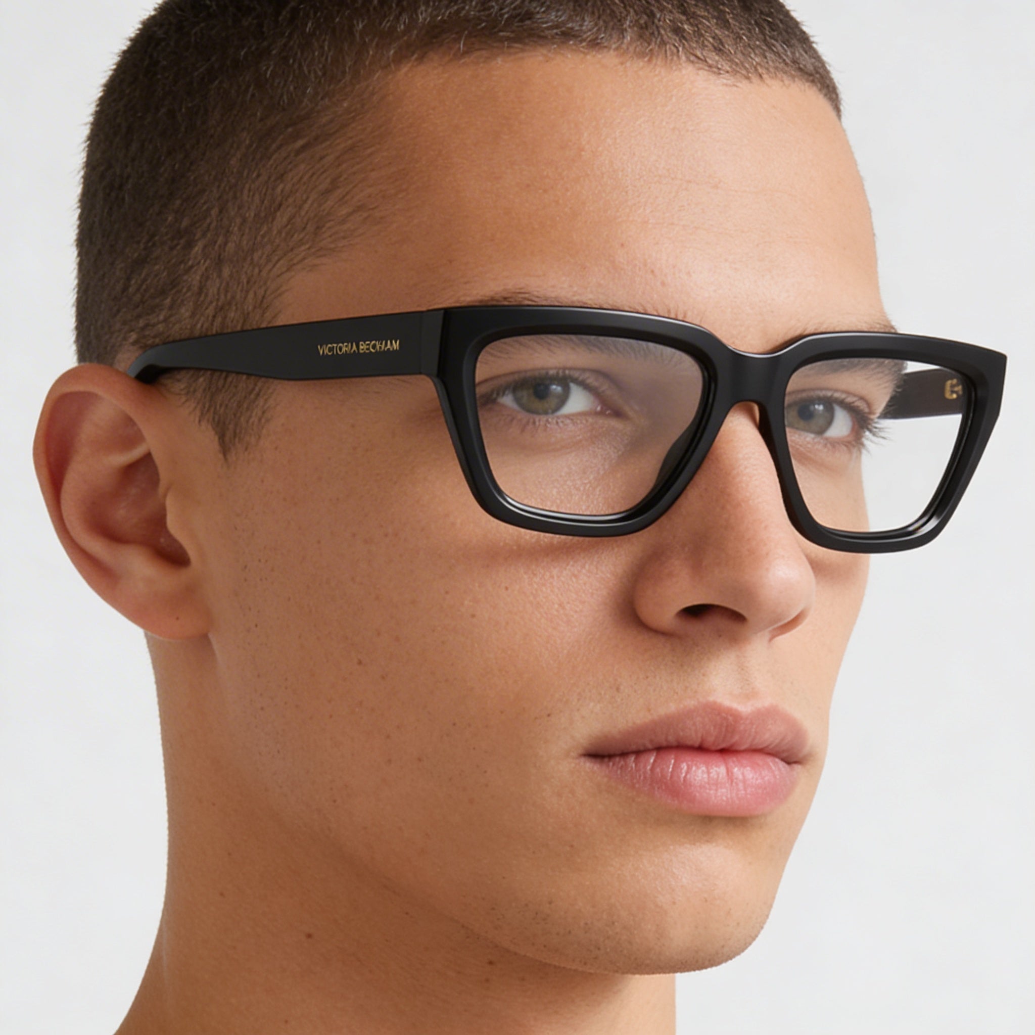 Victoria Beckham Modern VB2658 Men's Black Acetate Frame Eyewear with Black Polycarbonate Lenses 53mm, Photo 3