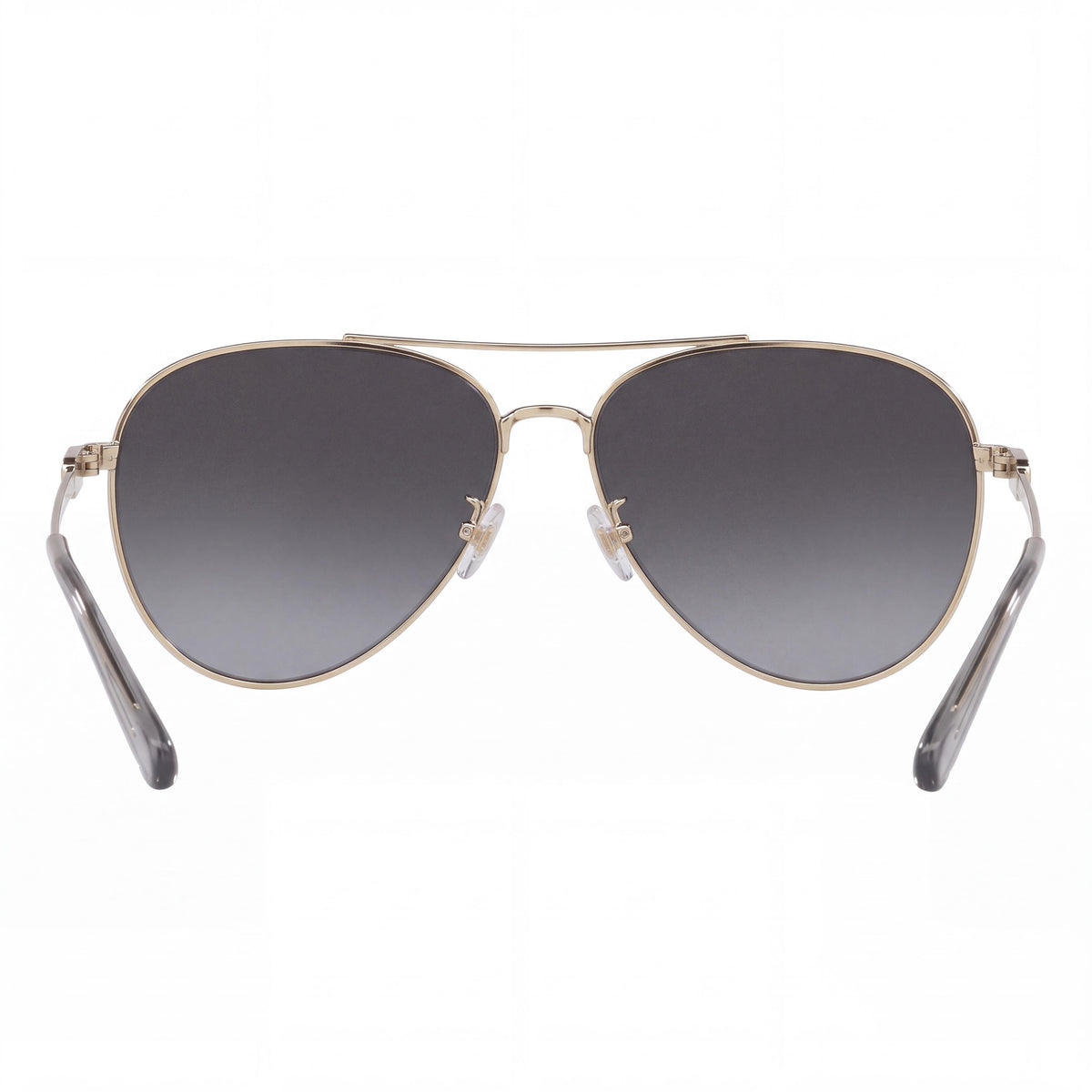 Coach HC7140 Women's Classic Composite Shiny Light Gold/Grey Gradient Frame Grey Gradient Non-Polarized UV Protected Sunglasses 61mm, Photo 3