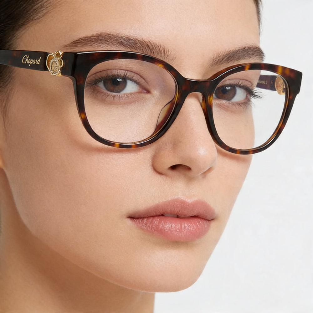 Montura de Gafas Chopard Vch356s de Acetato para Mujer Habana Clásica Brillante 53mm