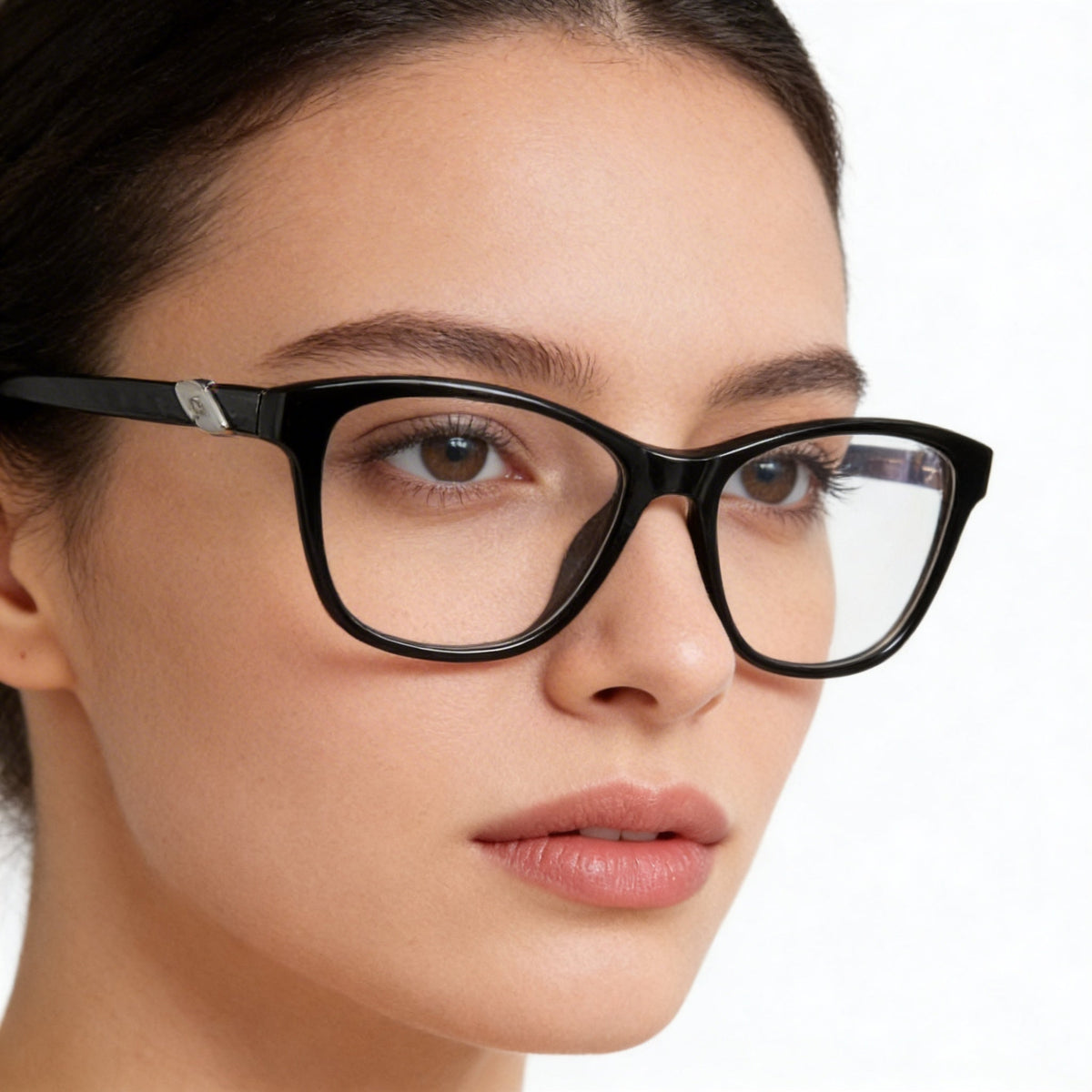 Pierre Cardin Women's Classic Model Black Grey Stripe Plastic Eyeglasses 53-16-135, Photo 4