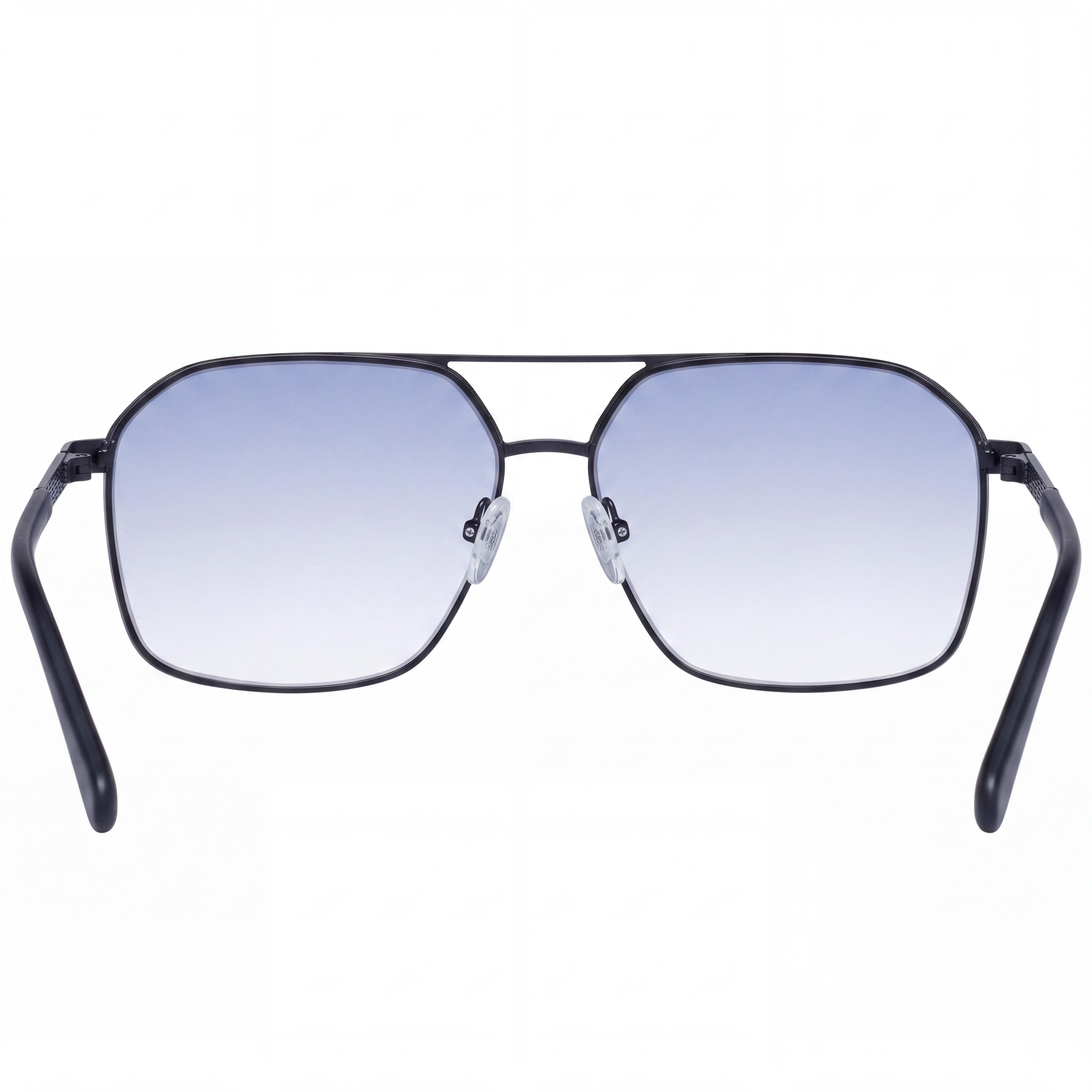 GUESS Classic Men's Polycarbonate Glossy Black Black Gradient 100% UV Protection Non-Polarized Sunglasses 55mm, Photo 4