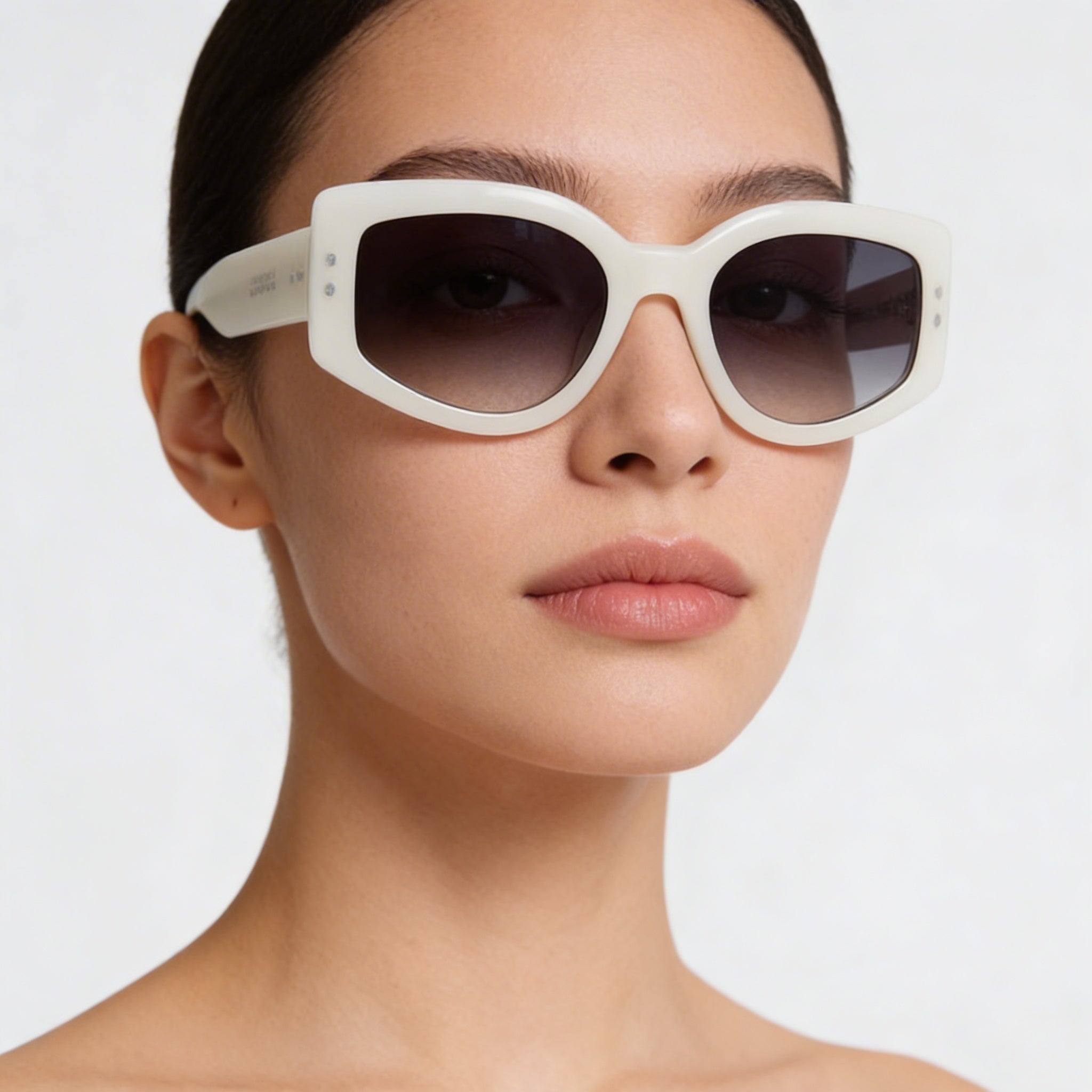 Isabel Marant Trendy Acetate Women's Acetate Pearled White Grey UV Protected RX-Able Eyeglasses 54mm, Photo 3