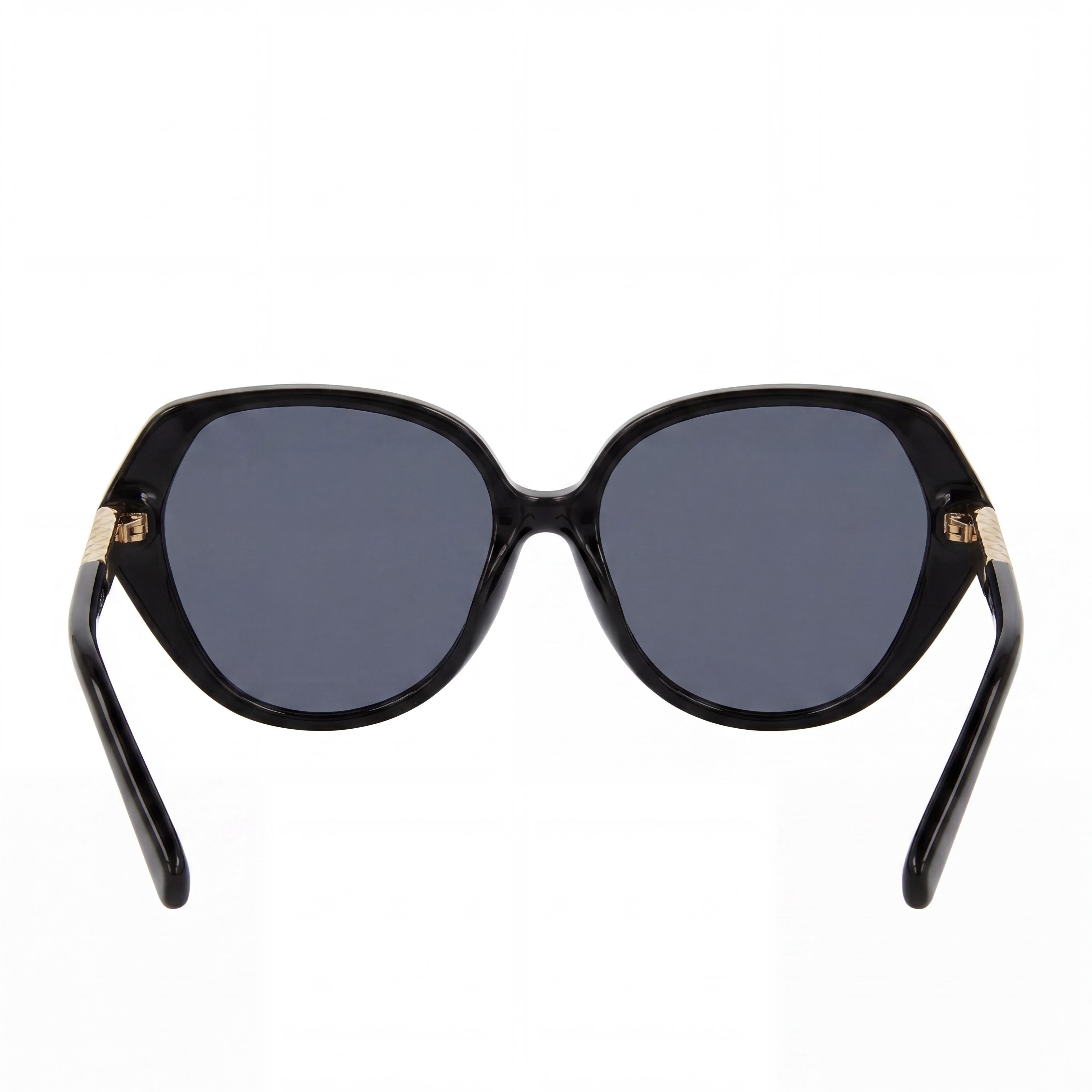 PRIVÉ REVAUX 205880 Women's Modern Geometric Caviar Black TPEE Frame UV Protection Grey Polycarbonate Sunglasses 54mm, Photo 3