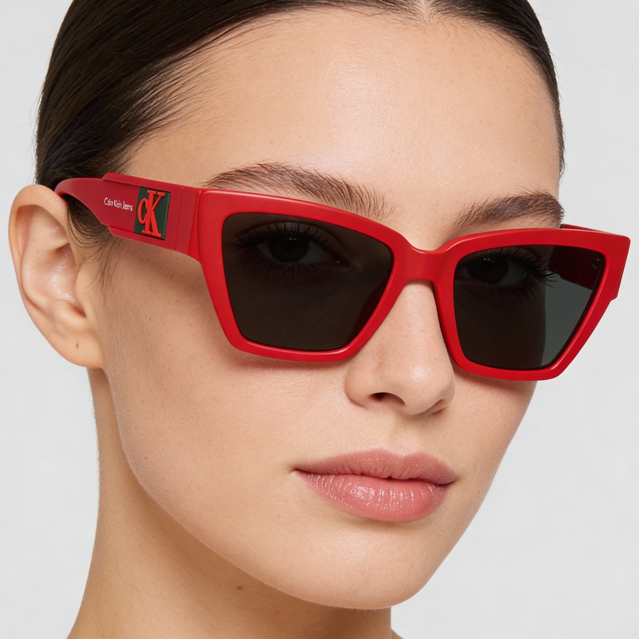 Gafas de sol Calvin Klein Ckj23624s para mujer, de resina vegetal coral, con lentes verdes y 100 % protección UV, 54 mm, Photo 4