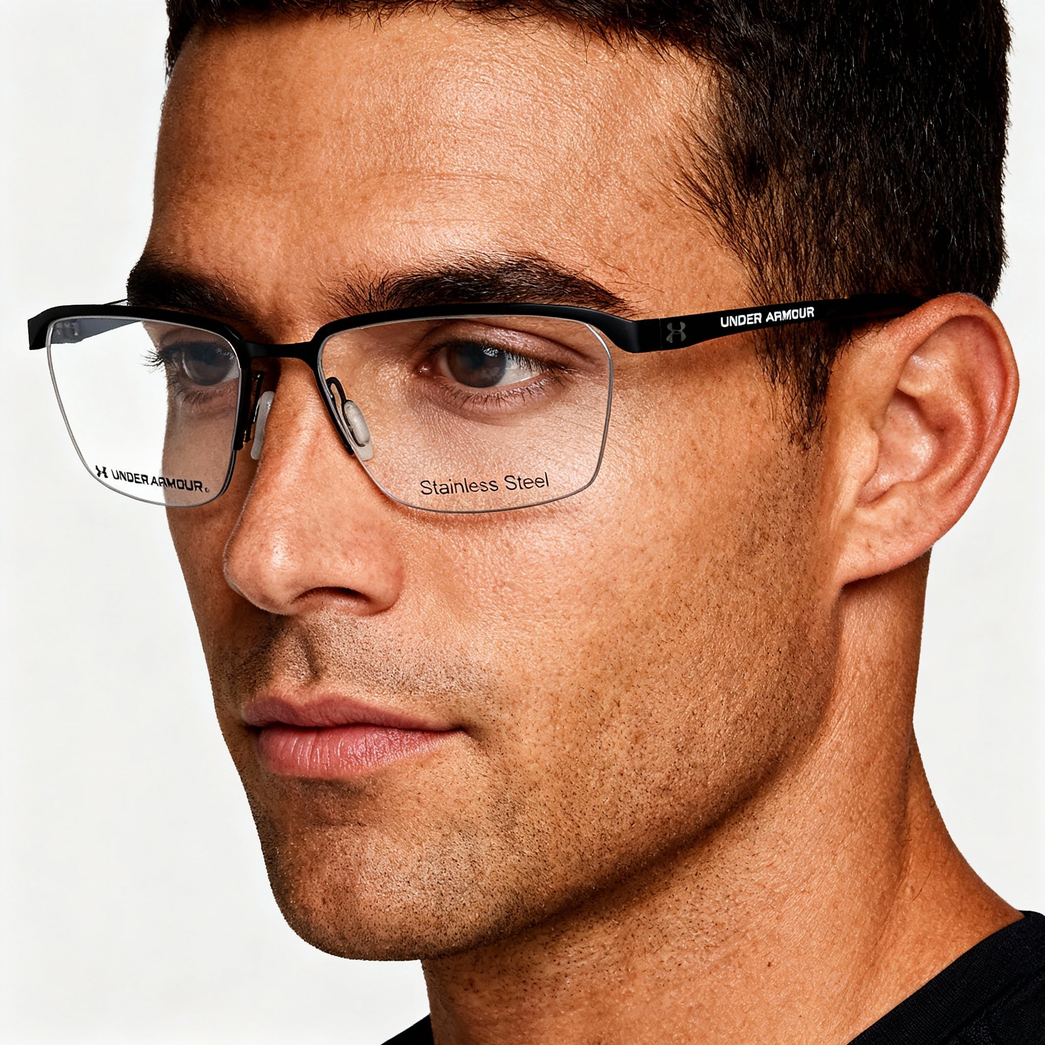 Under Armour Casual Matt Black Men's Alloy Steel Frame Non-polarized Polycarbonate Lens Sunglasses, 56mm, Photo 4