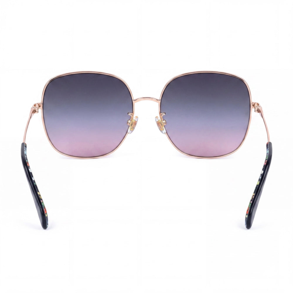 Gafas de sol Kate Spade New York Seasonal para mujer, con montura metálica, diseño azul y protección UV, lentes de doble tono azul melocotón de 59 mm