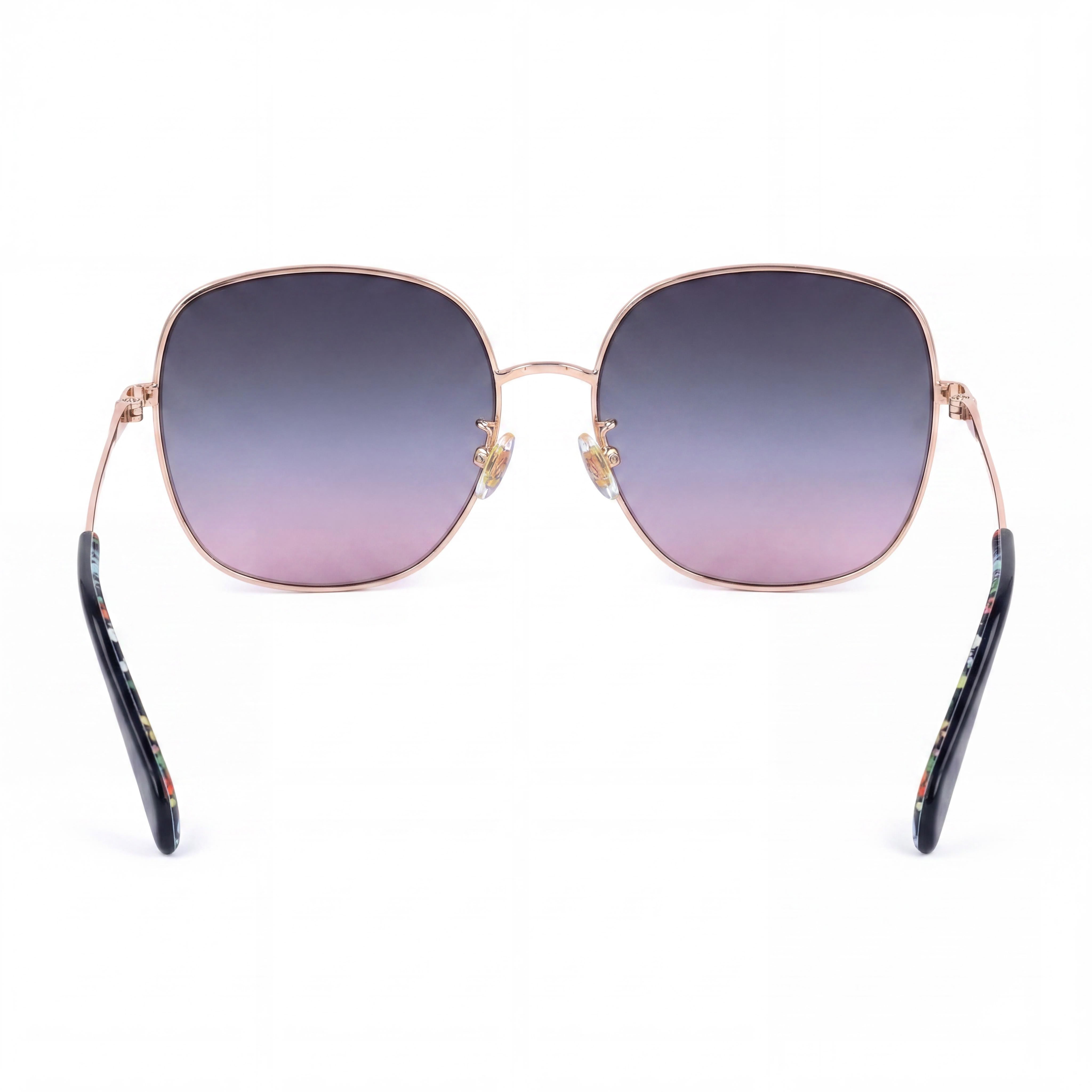 Kate Spade New York Seasonal Women's Blue Pattern Metal Frame UV Protected Sunglasses with Blue Doubleshade Peach Lenses 59mm, Photo 3