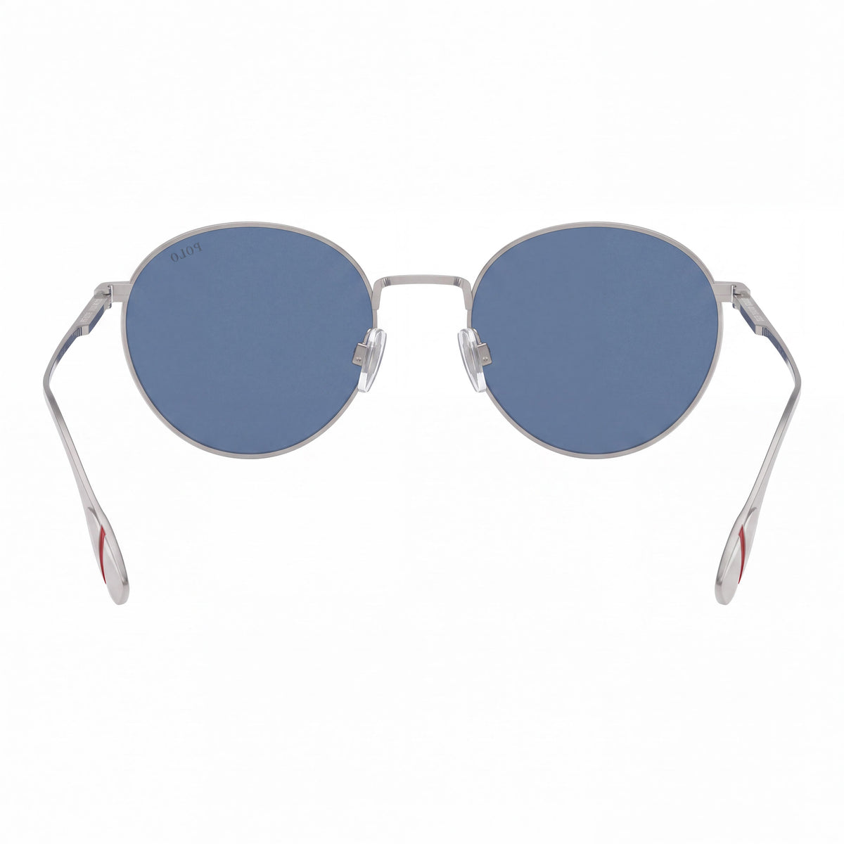 Gafas de sol POLO RALPH LAUREN Ph3158 de metal para mujer, color plata cepillado y azul oscuro con lentes azul oscuro, 53 mm, Photo 3