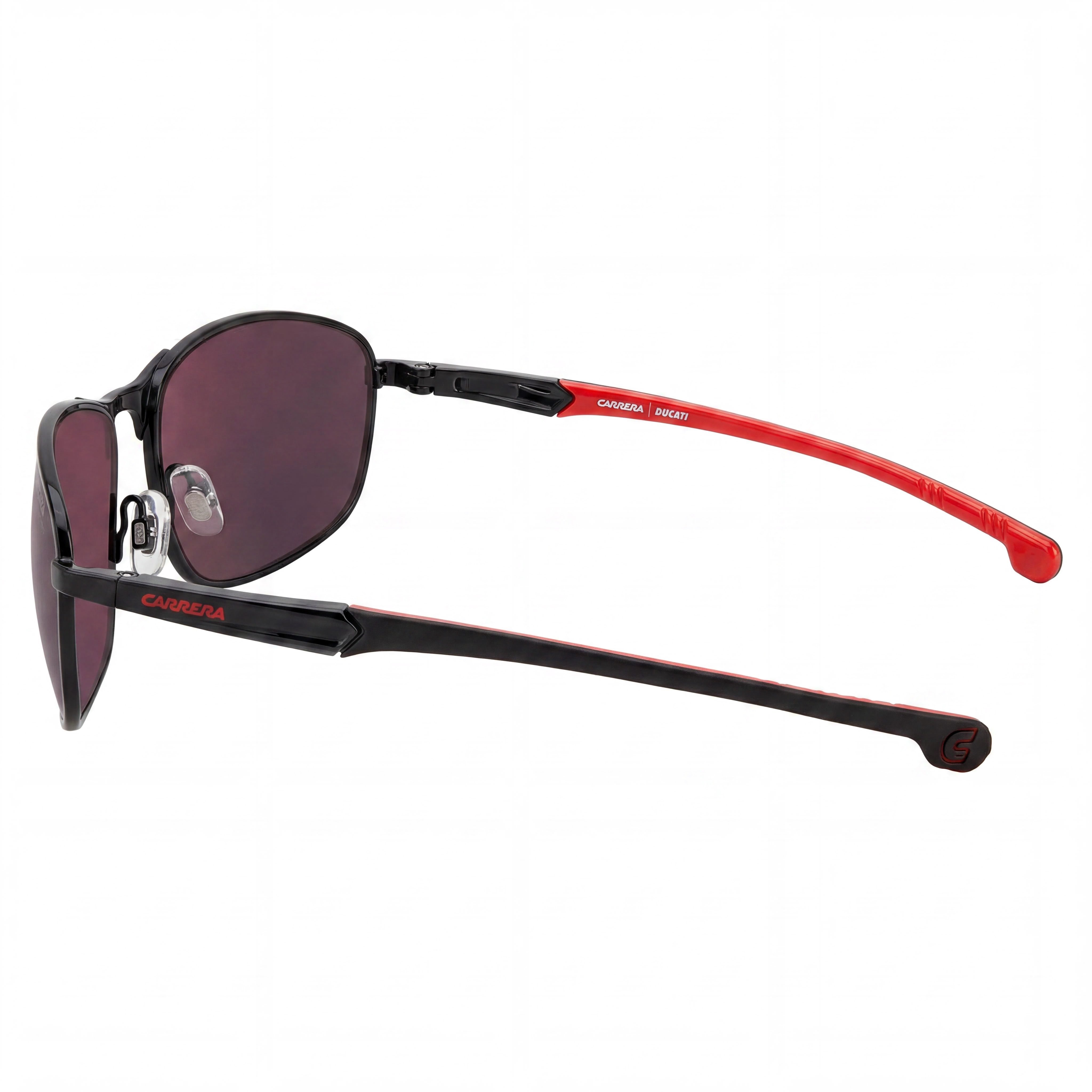 Carrera Classic Unisex Black and Red Stainless Steel Sunglasses with UV Protected Polycarbonate Lenses, 64mm Lens Width, Photo 4
