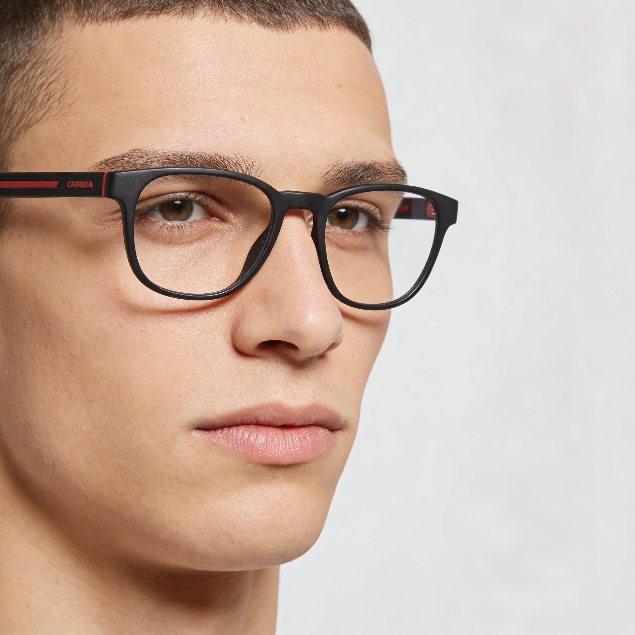 Carrera Casual Gafas de sol de hombre con montura de propionato y protección UV, lentes rojas negras mate, 51 mm, Photo 5