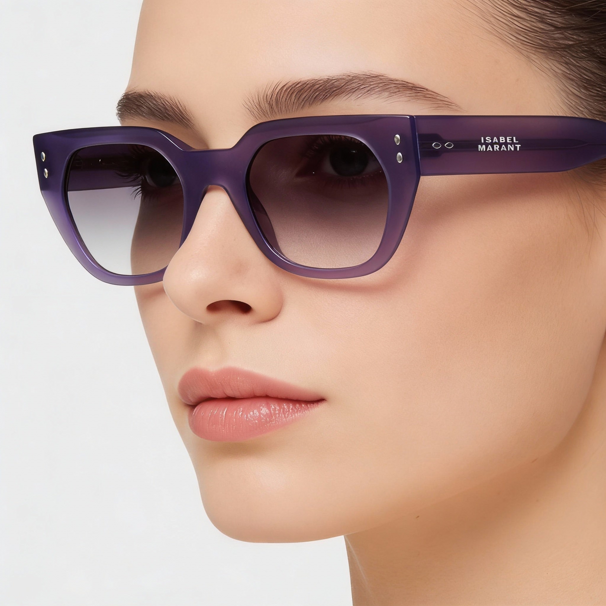 Isabel Marant Trendy Acetate Women's Lilac Grey Dark Grey Shaded 53mm Sunglasses, Photo 3