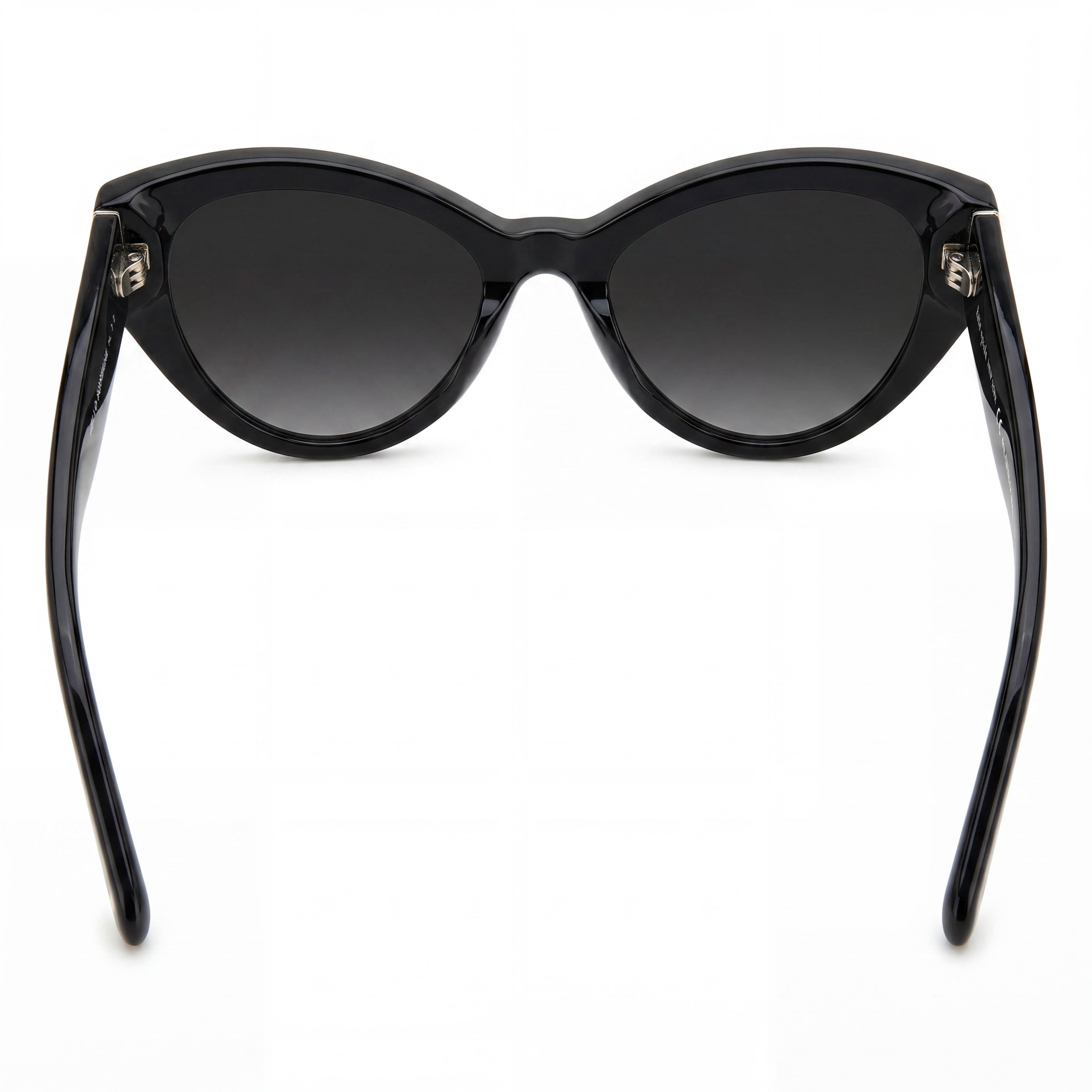 kate spade new york Gafas de sol unisex con montura de plástico ojo de gato, color negro, lentes grises degradadas con protección UV, 55 mm, Photo 3