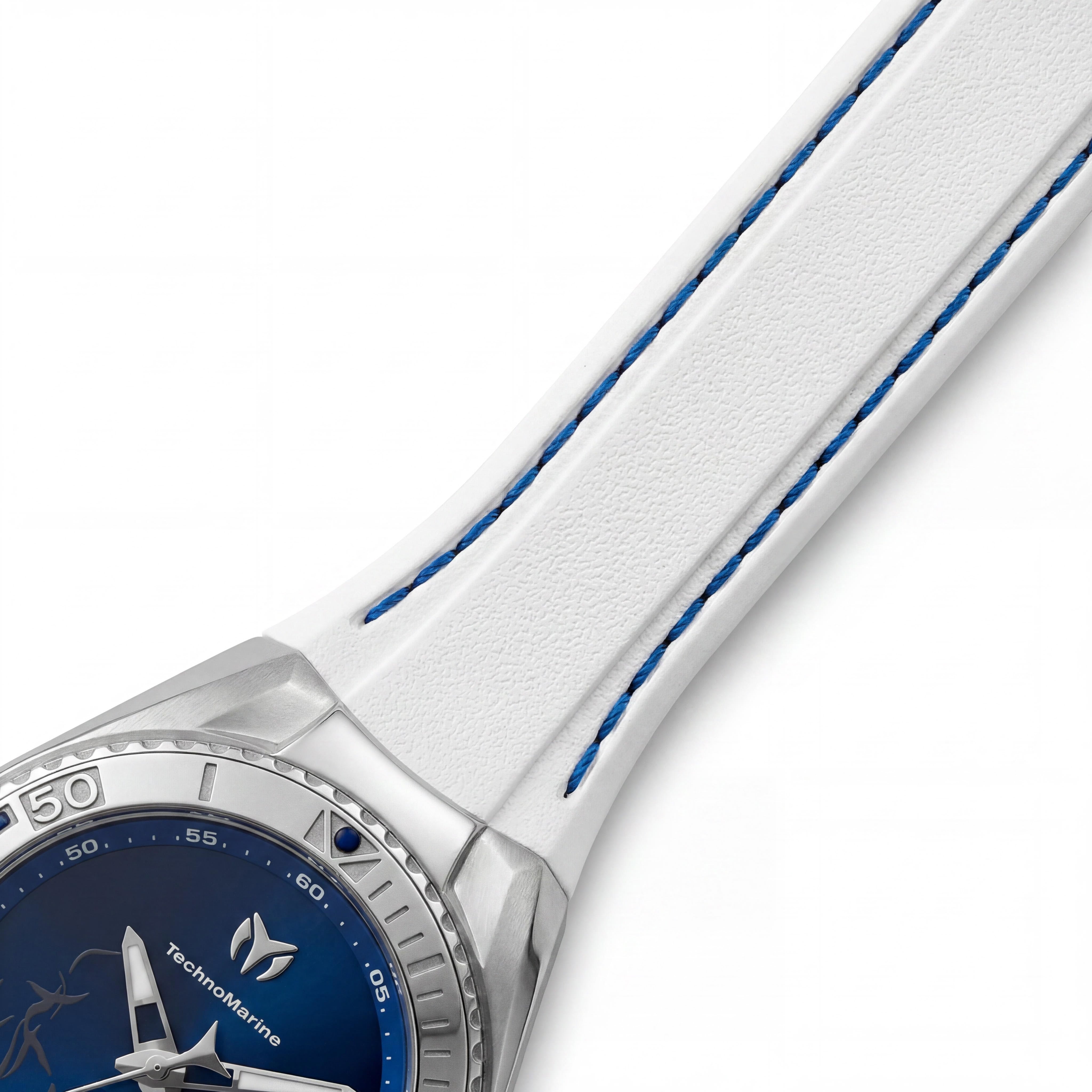 Reloj de mujer Technomarine Cruise TM-125007 de cuarzo con caja de acero inoxidable de 40 mm, esfera azul y correa de silicona, Photo 2