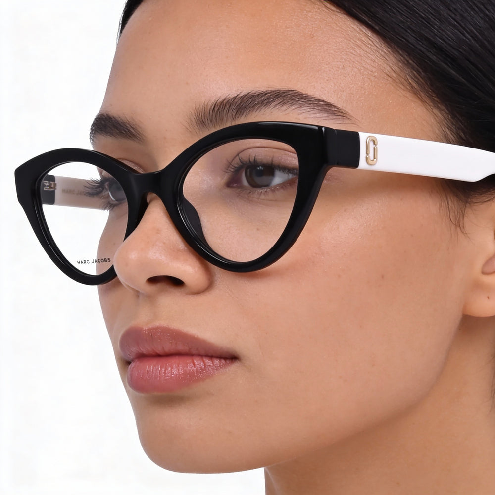 Gafas de sol Marc Jacobs Modern para mujer, de acetato, color negro y blanco, 49 mm