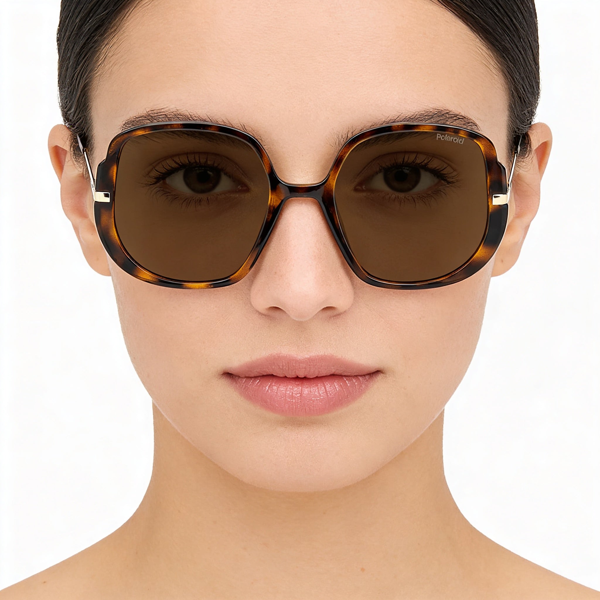 Polaroid BUTTERFLY Women's Havana Polycarbonate Frame Bronze Polarized UV Protection Sunglasses 53-20-140, Photo 3