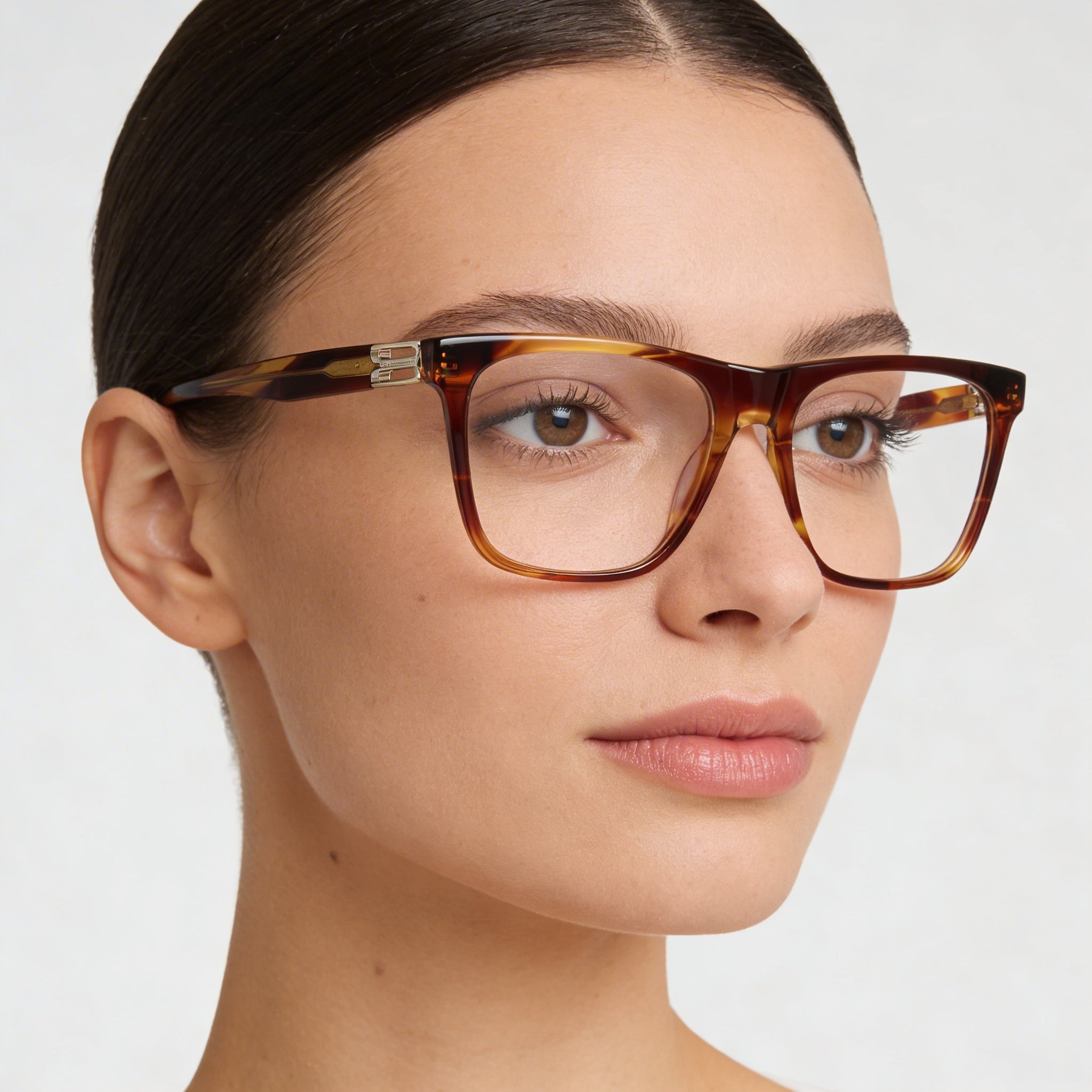 Monturas de gafas Victoria Beckham Vb2679 para mujer en marrón a rayas: lente de 53 mm, puente de 17 mm, patilla de 140 mm, Photo 4
