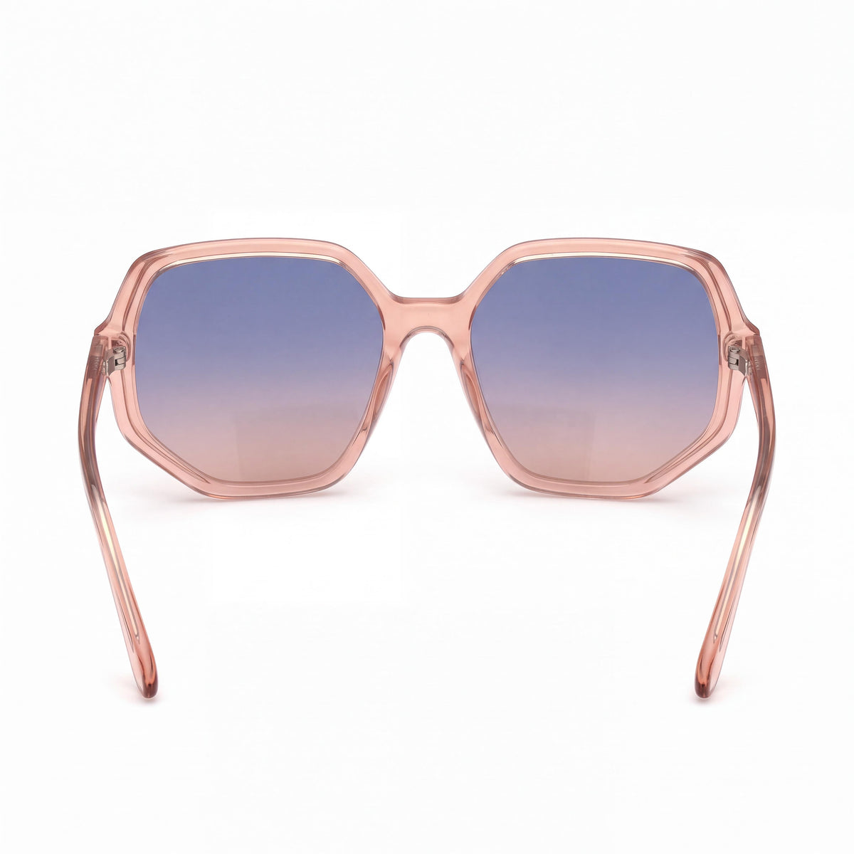 GUESS Women's GU7773 74W 58 Geometric Pink Plastic Gradient Blue Non-Polarized UV Protection Sunglasses 58mm, Photo 3