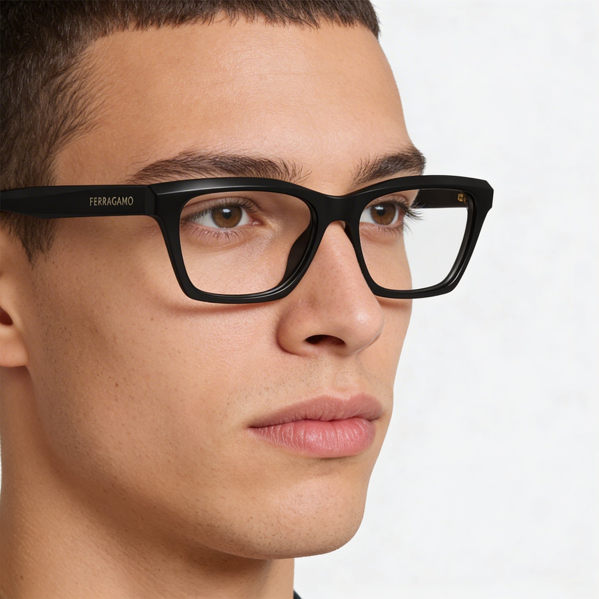 Ferragamo Gafas de hombre Sf2986 de acetato negro 53 mm, Photo 4