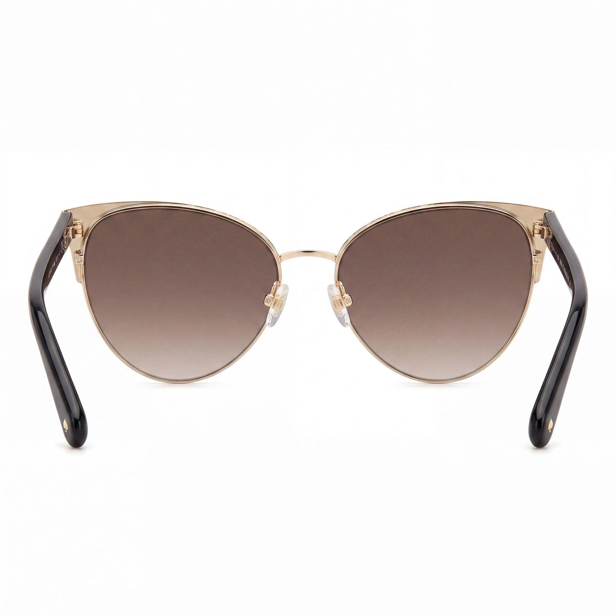 kate spade new york Gafas de sol de ojo de gato para mujer, de acero inoxidable, con patrón en negro y marrón, protección UV, 57 mm, Photo 3