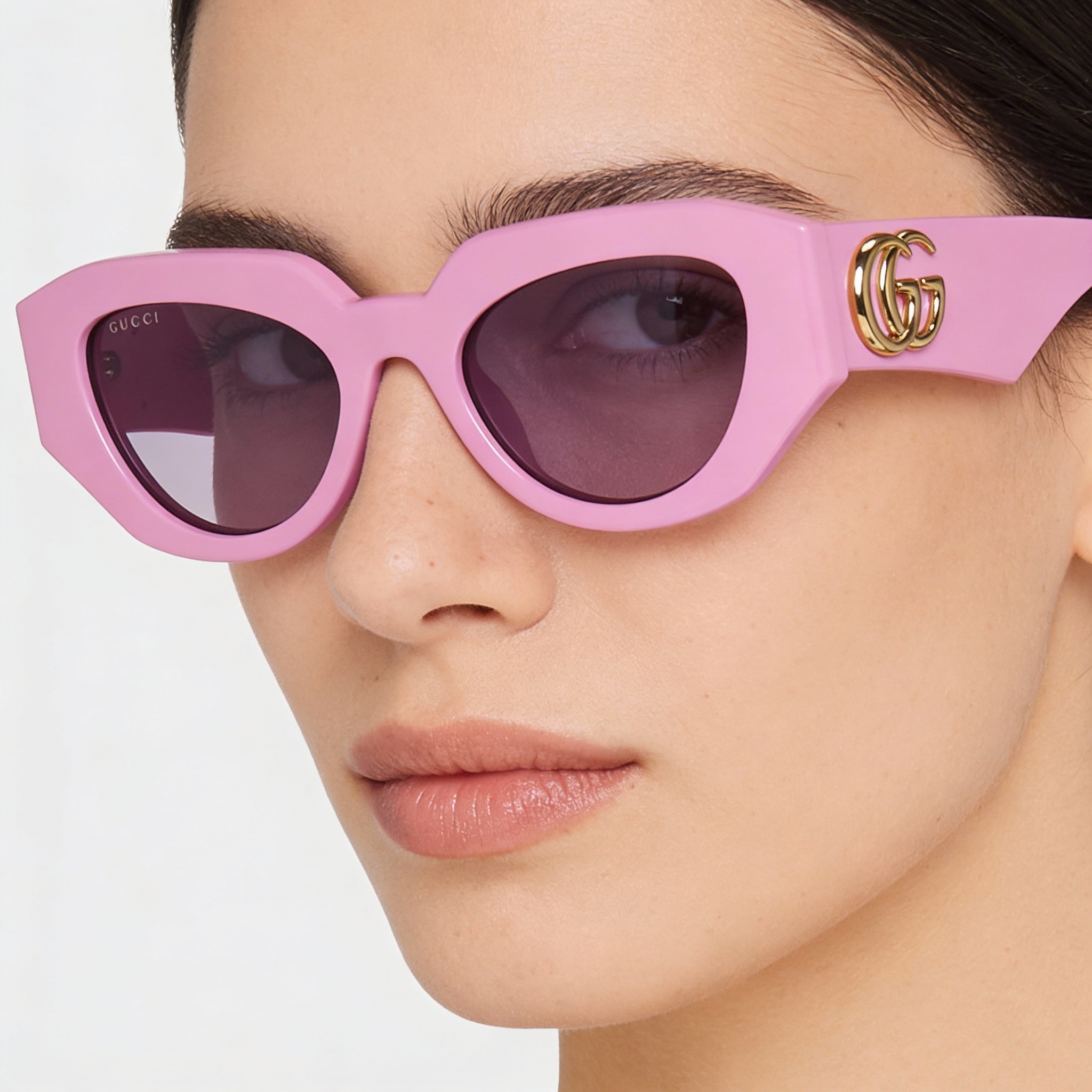 Gucci Casual Women's Pink Aluminium Frame Acetate Lens Polarized UV Protection Sunglasses 54-20-145, Photo 3