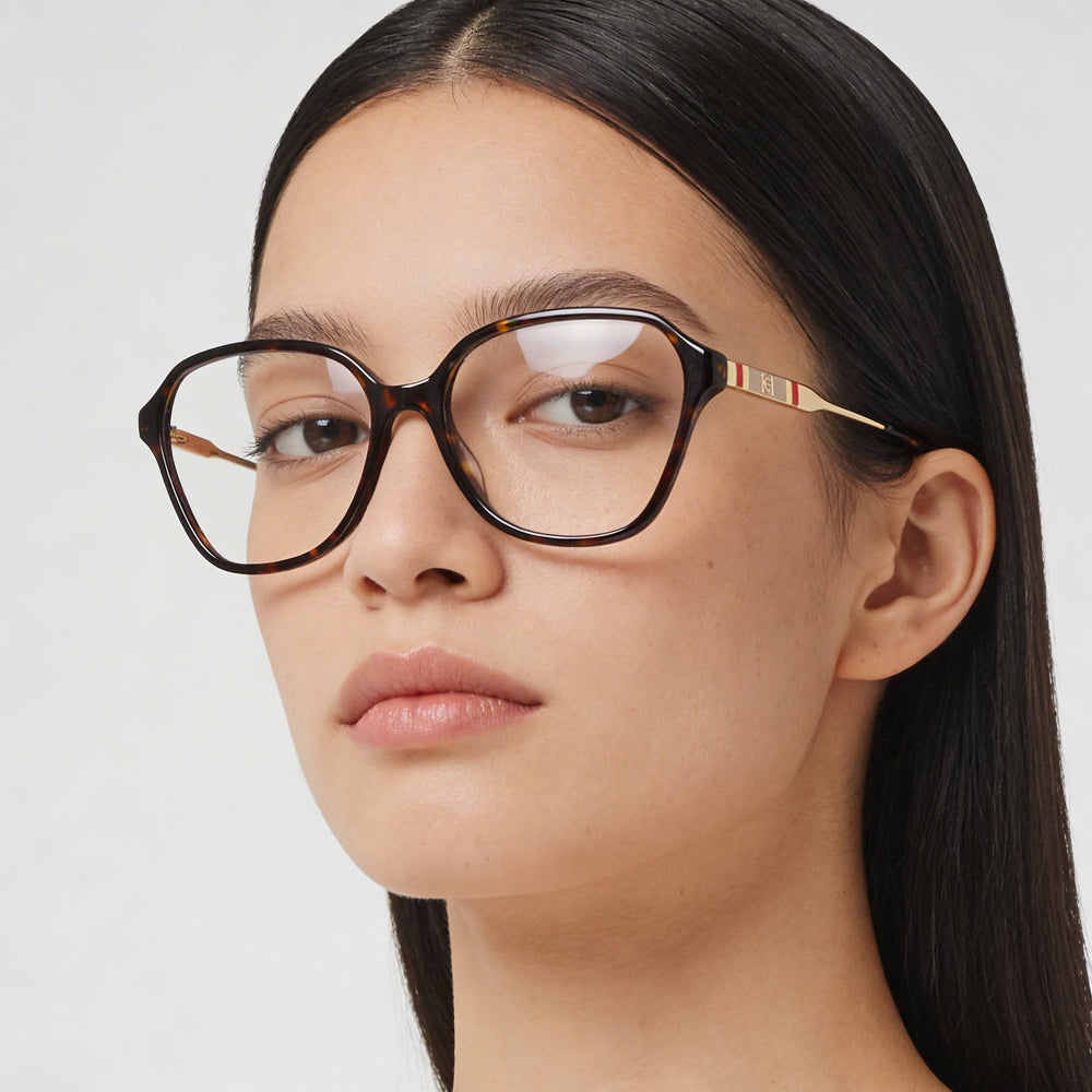 Gafas Ópticas Carolina Herrera Her 0117 de Acetato Oscuro Carey para Mujer, Ancho de Lente de 55 mm
