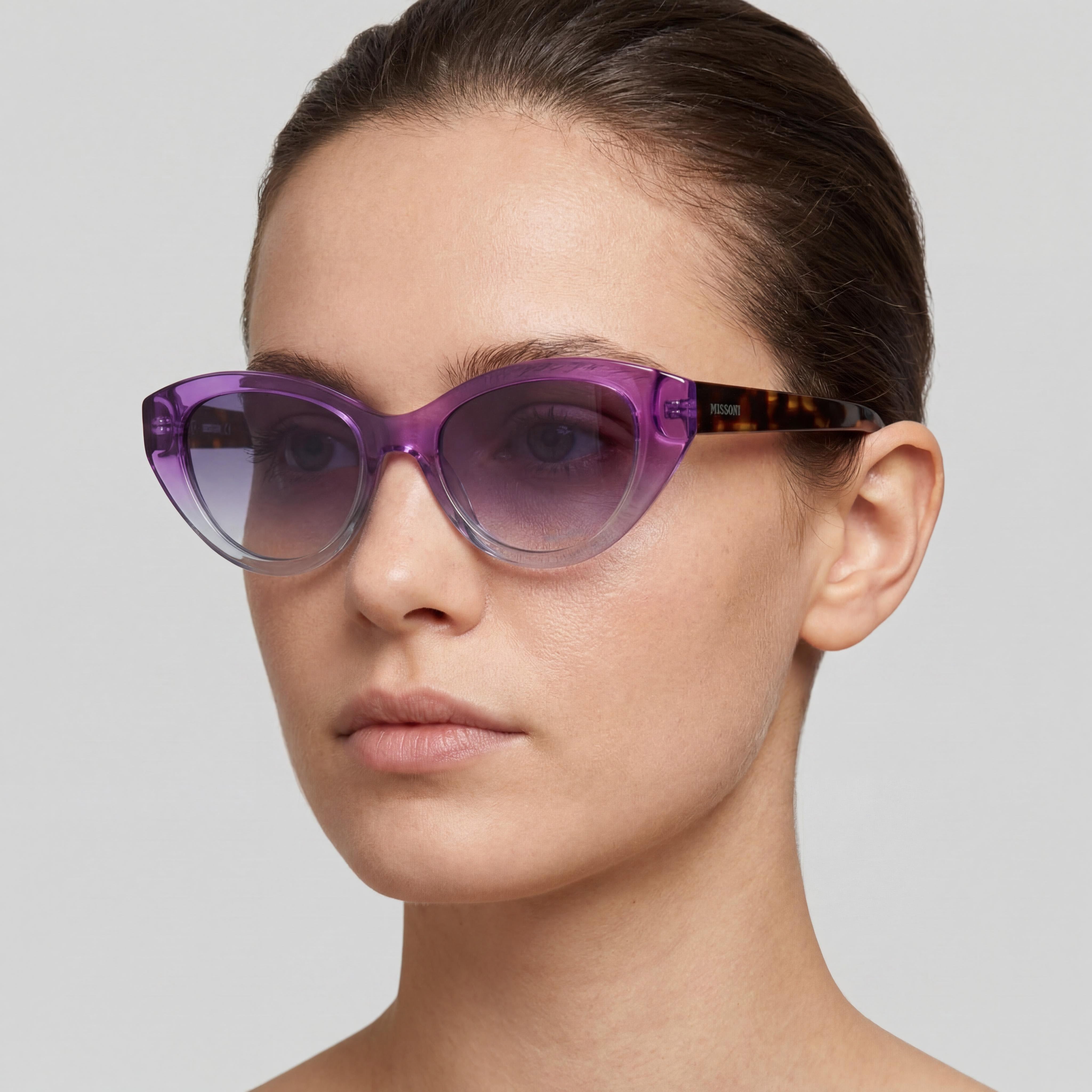 M Missoni Classic Unisex Acetate Violet Havana Non-Polarized Eyewear 53mm, Photo 4