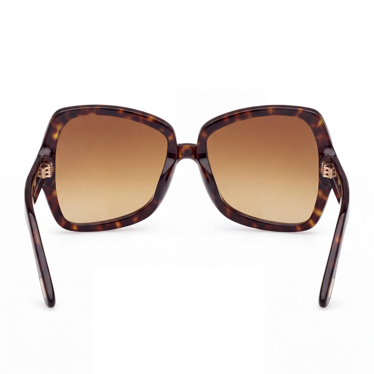 Gafas de sol Tom Ford Clásico para mujer, montura de plástico marrón habana oscuro degradado, lentes negras de 60 mm, Photo 3