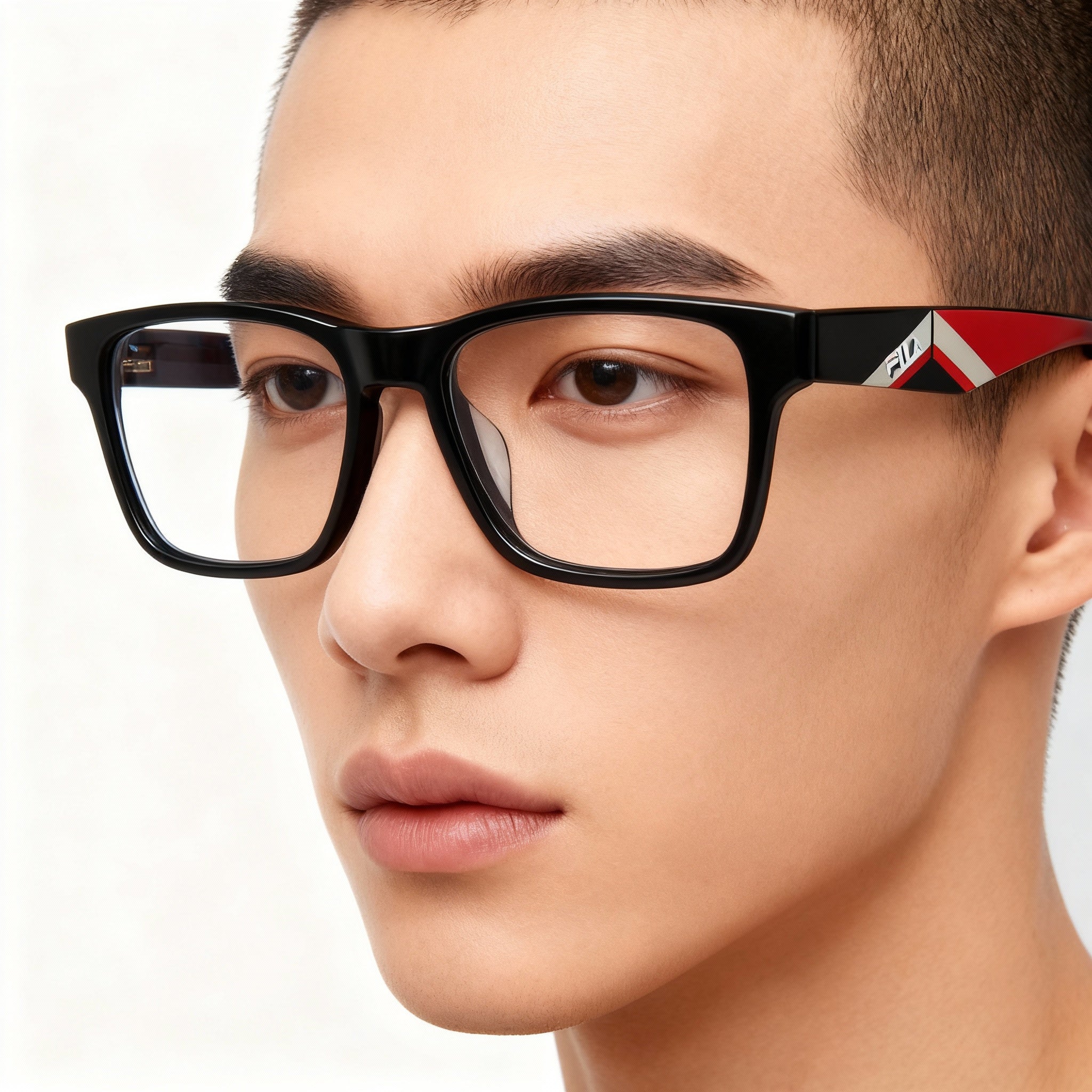 Fila Vfi115v Unisex Acetate & Metal Frame Optical Eyeglasses with Polycarbonate Non-Polarised Lenses 54mm, Photo 4