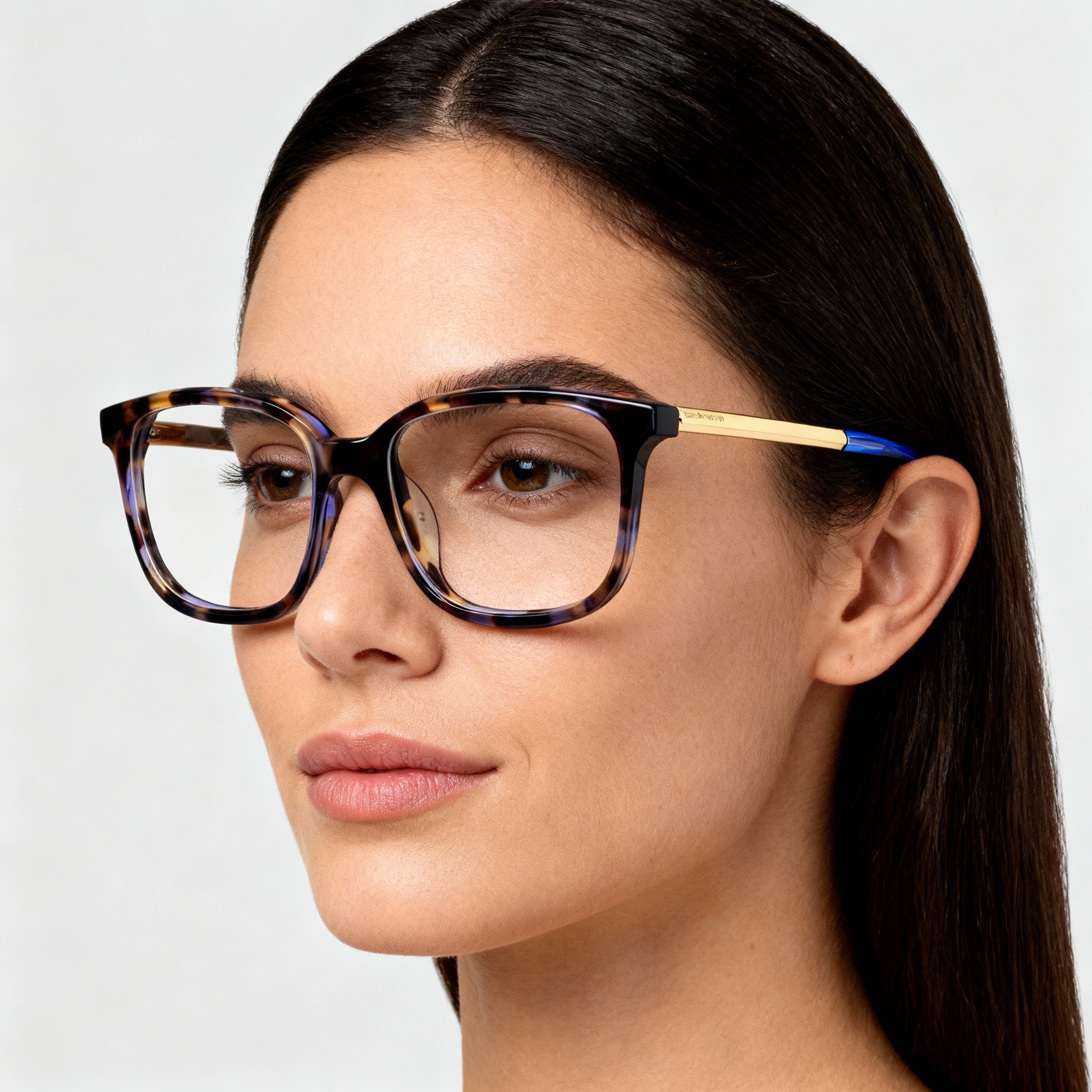 kate spade new york Natalia Women's Blue Havana Full Rim Rectangle Plastic Eyeglasses 50-16-140, Photo 4