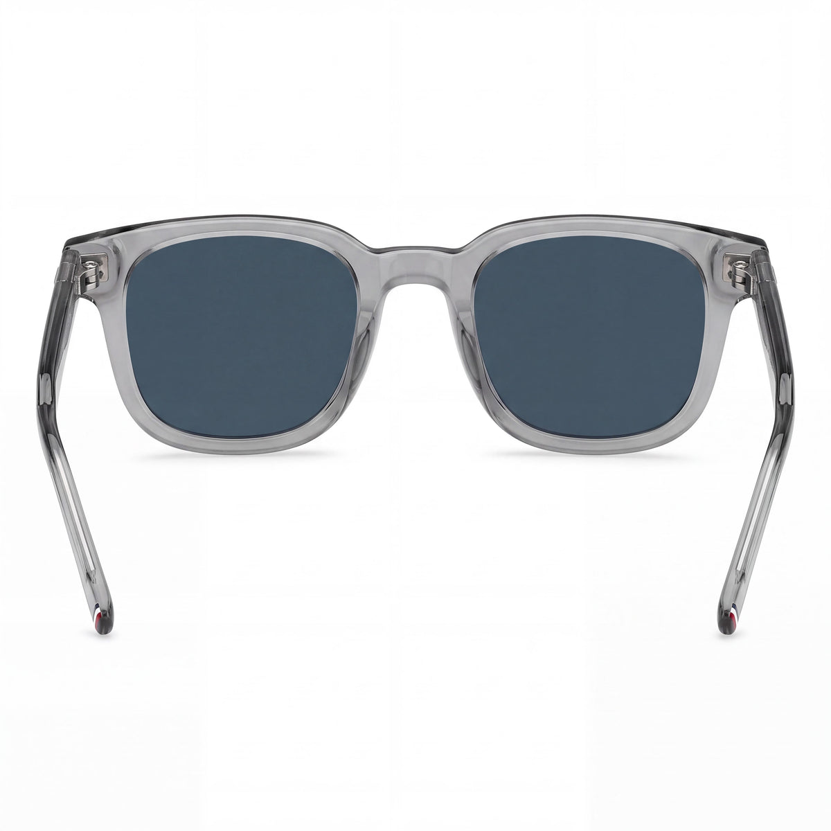 Gafas de sol unisex contemporáneas Tommy Hilfiger de acetato gris azulado con lentes negros no polarizados UV 400 de 48 mm, Photo 3