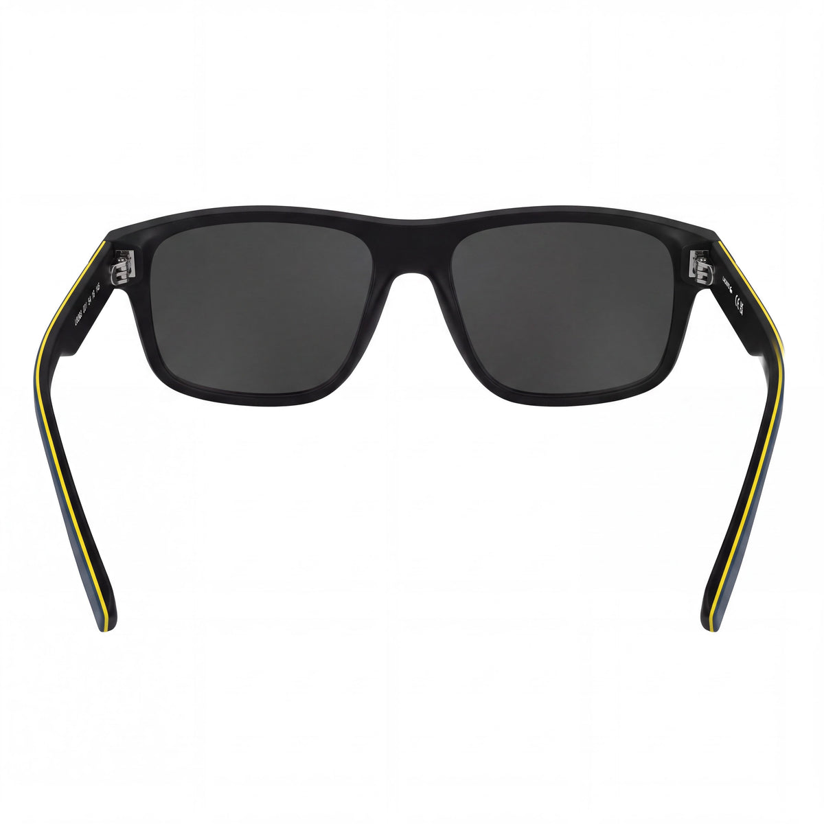 Gafas de sol Lacoste L6057s para hombre, de plástico negro mate con lentes grises sólidas no polarizadas con protección UV de 57 mm, Photo 3