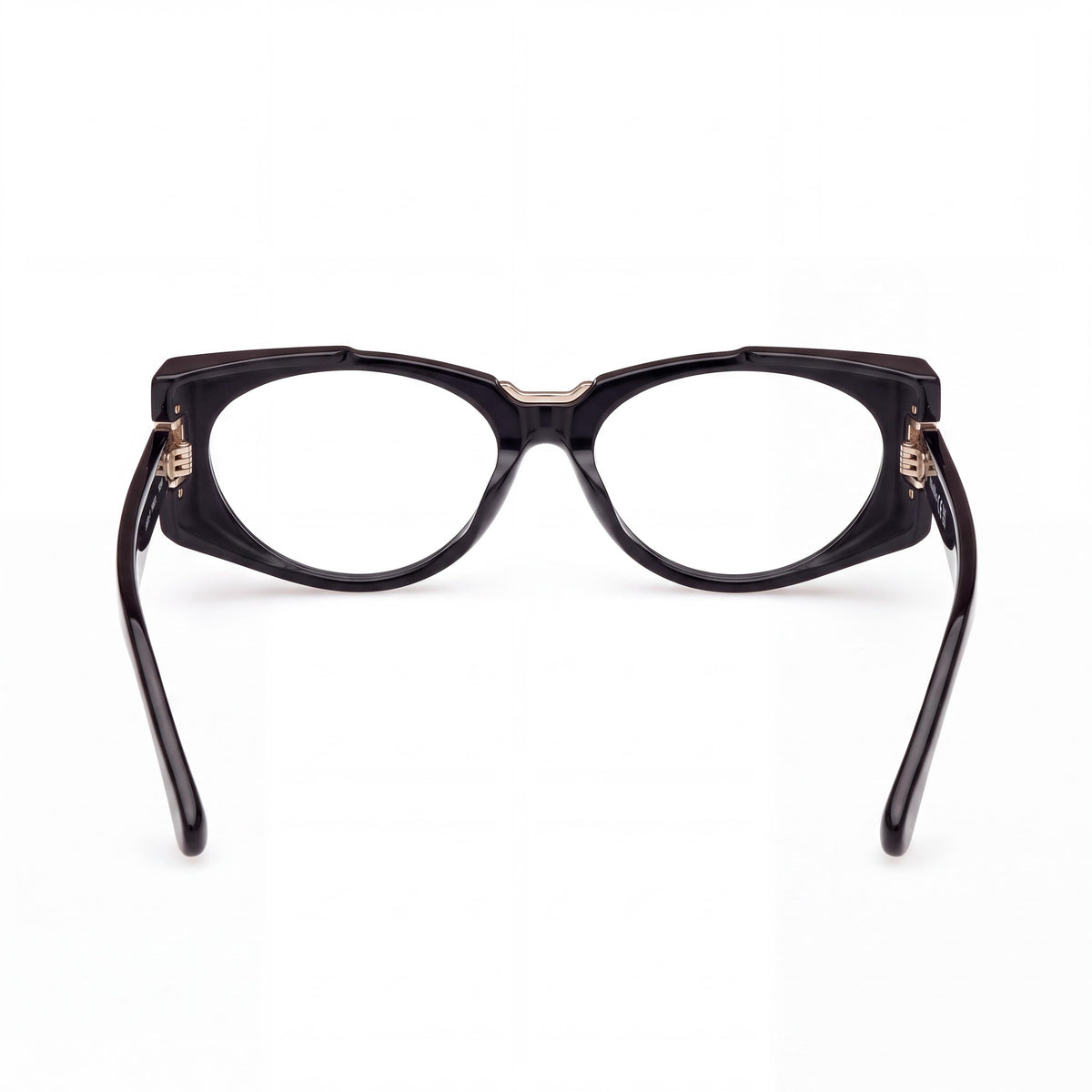 MaxMara MM5158 Women's Shiny Black Eyeglasses Frame, Lens Width 54mm, Bridge Width 16mm, Temple Length 140mm, Photo 3
