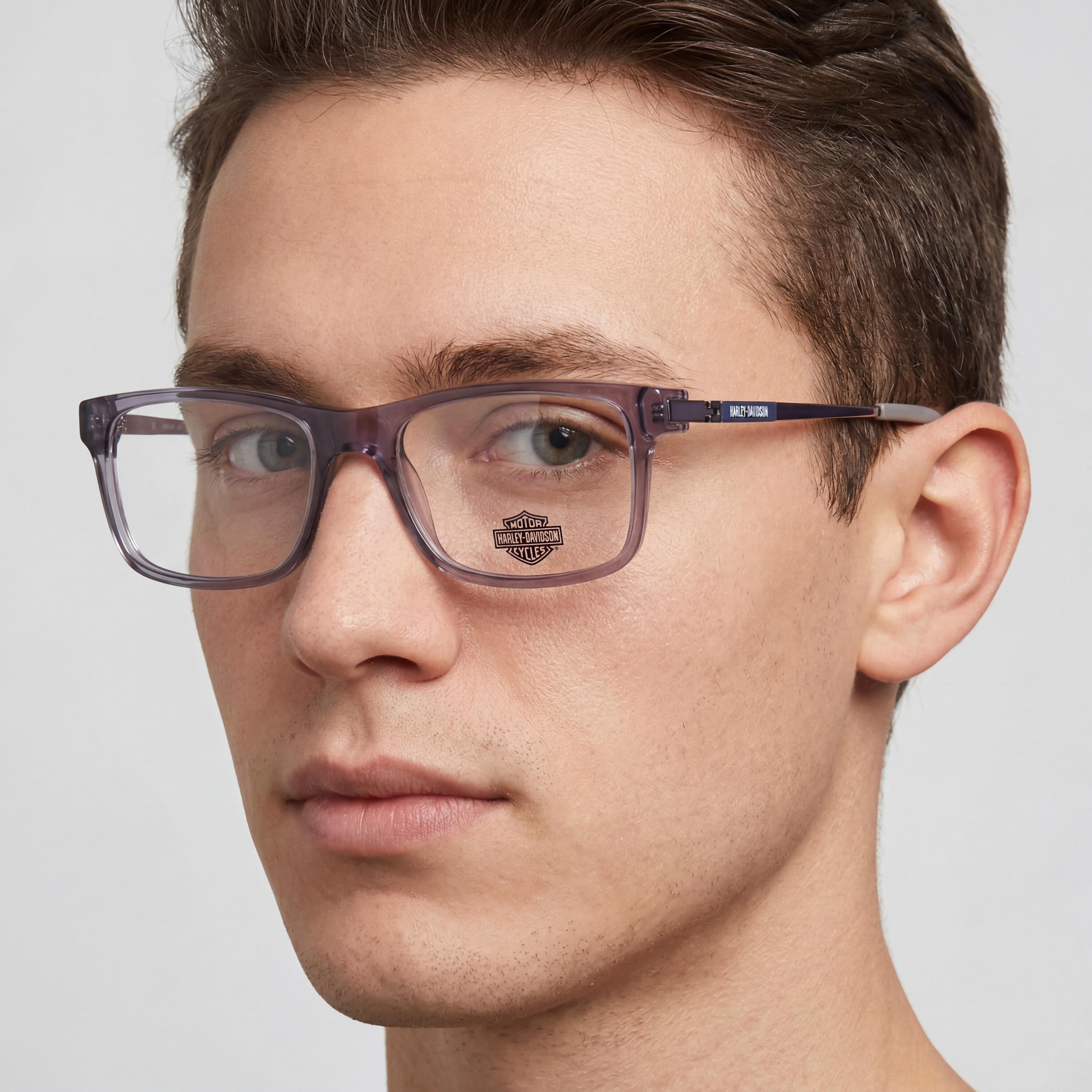 Harley-Davidson Hd0143t Unisex Plastic Eyeglasses with Lenses, Grey Light Bronze Frame, 51-17-140, Photo 4