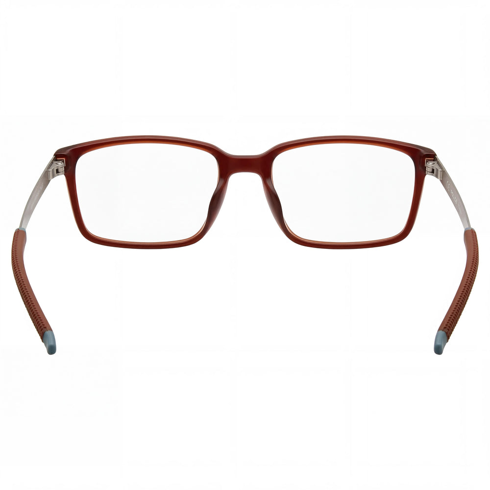 Gafas Police Modern VPLF85 para Hombre, Acetato Transparente Marrón Semi Mate y Metal, 54 mm