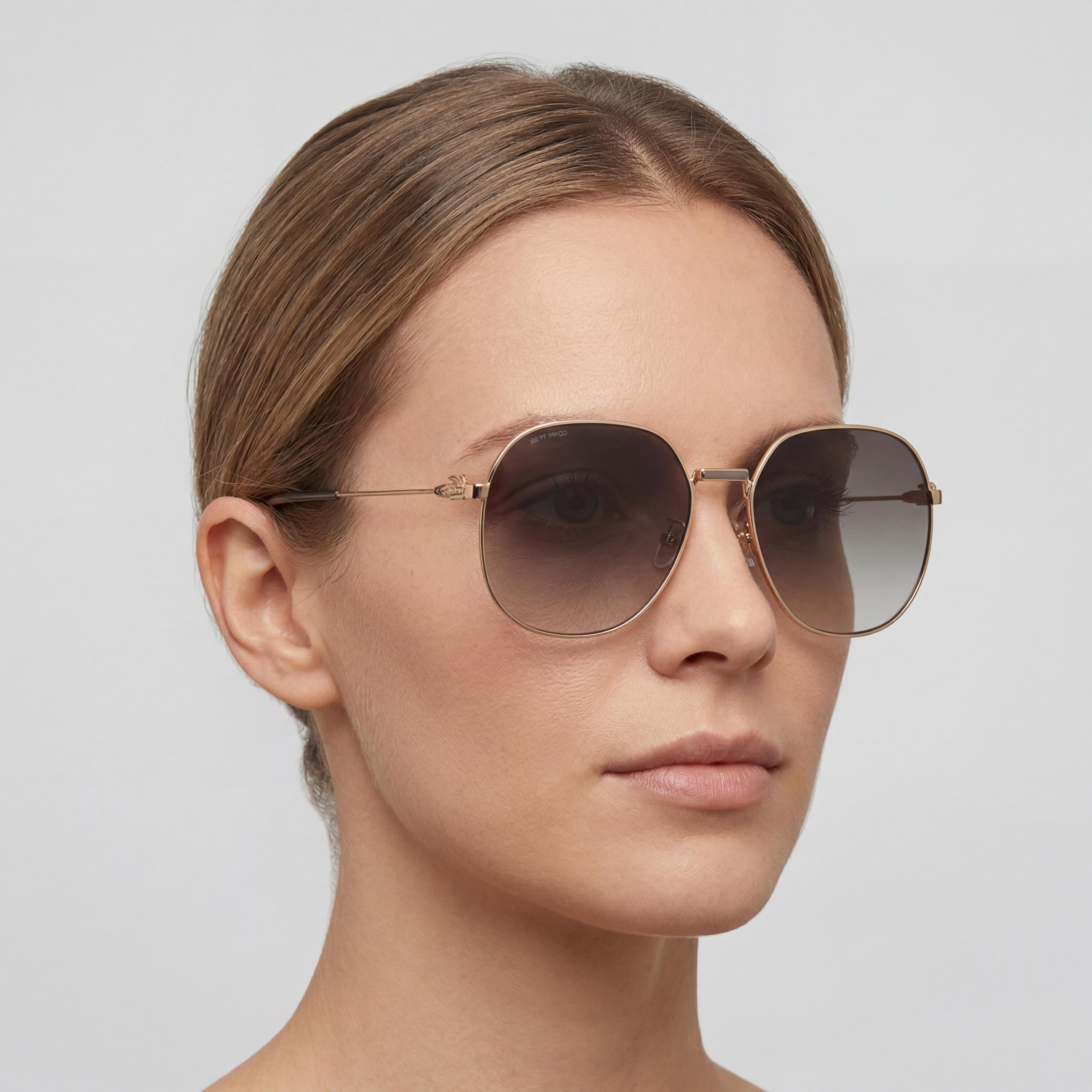 Gafas de sol Etro para mujer, montura metálica minimalista, oro cobre/marrón, protección 100% UVA y UVB, 60 mm, Photo 5