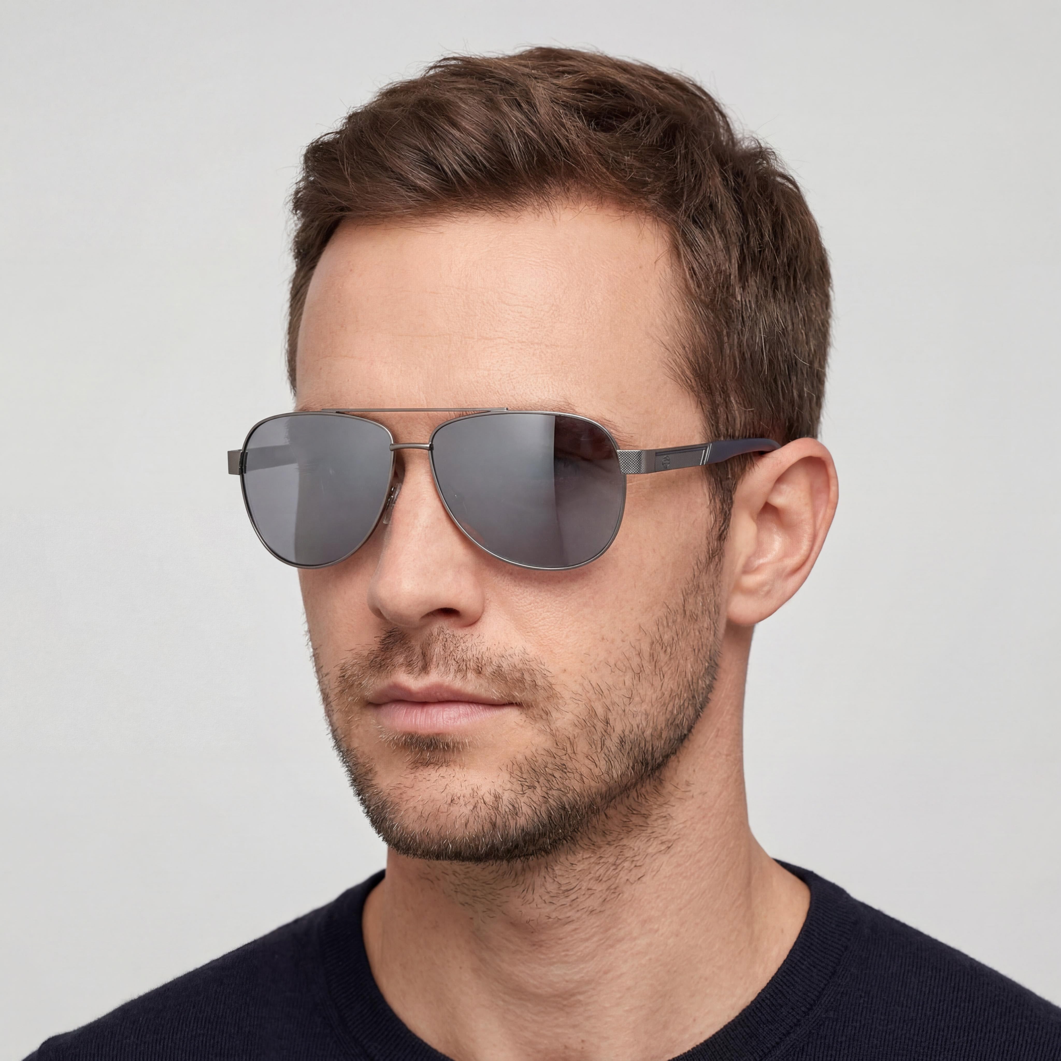 Harley-Davidson Hd00021 Gafas de hombre con montura metálica, azul níquel claro mate envejecido, 62-13-140, Photo 4
