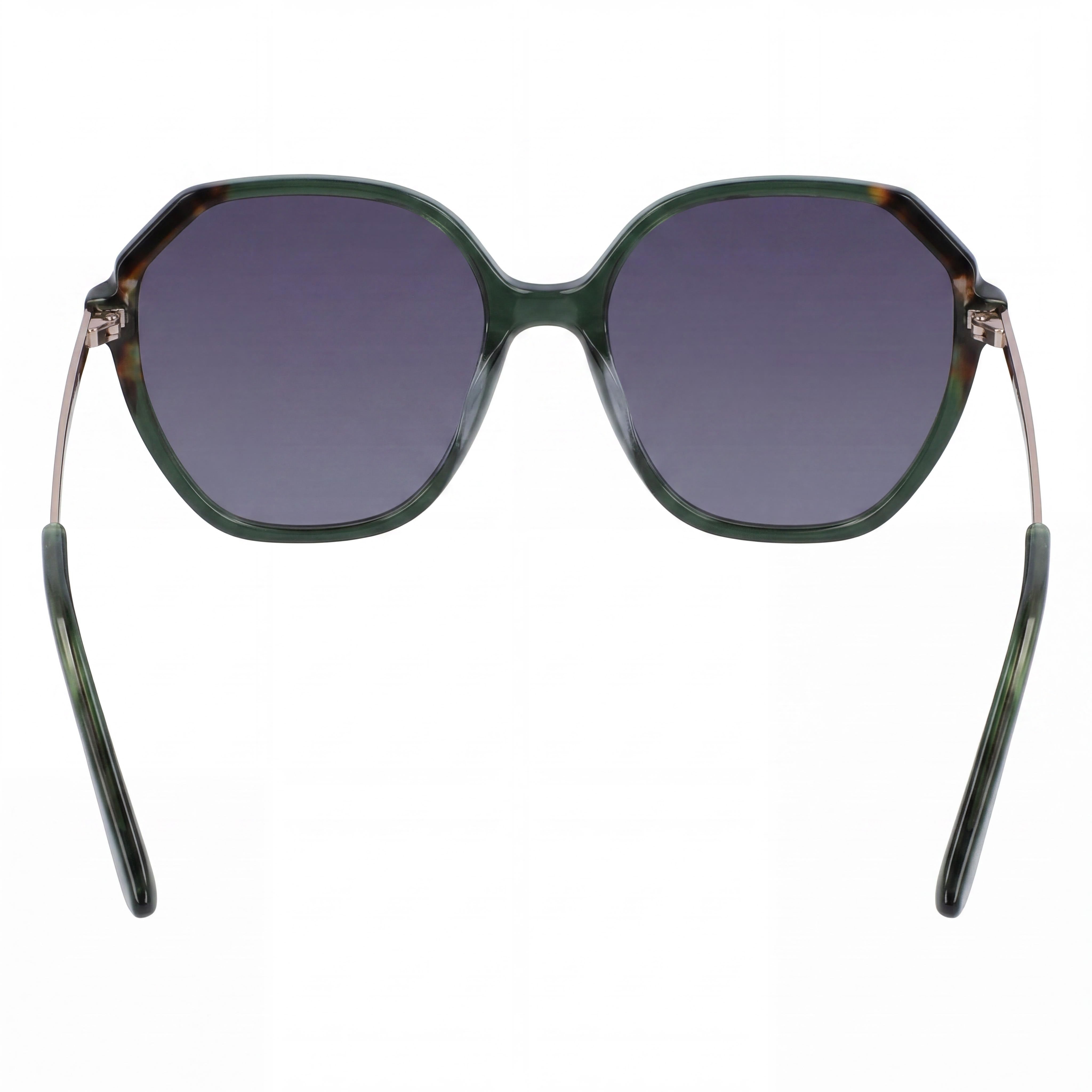 Anne Klein Women's Ak7075 Olive Plastic Frame Sunglasses with Grey Gradient Lenses offering UV Protection 55mm, Photo 4