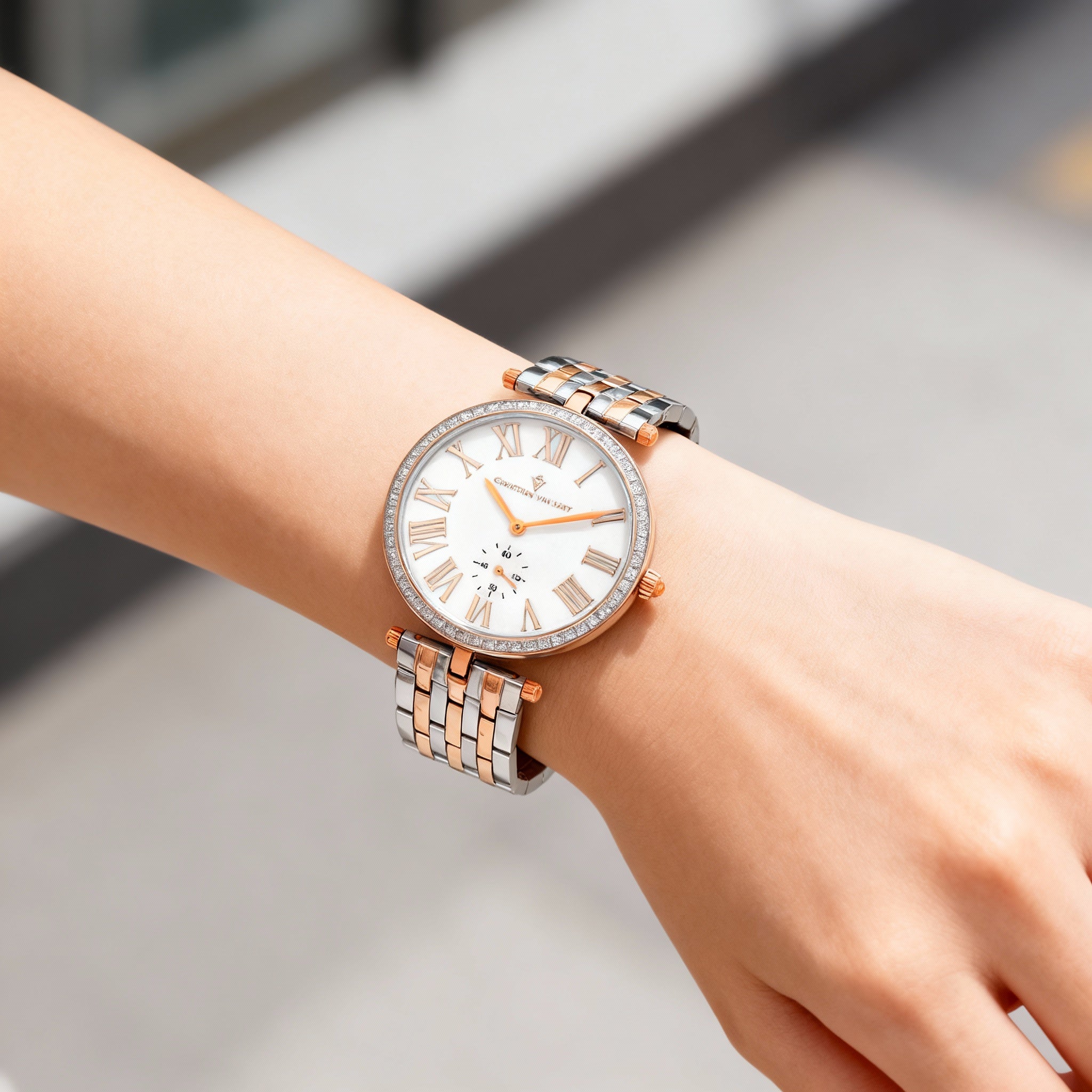 Christian Van Sant Hush Women's Quartz White Mother-of-Pearl Dial Stainless Steel Bracelet 18mm Watch, Photo 4