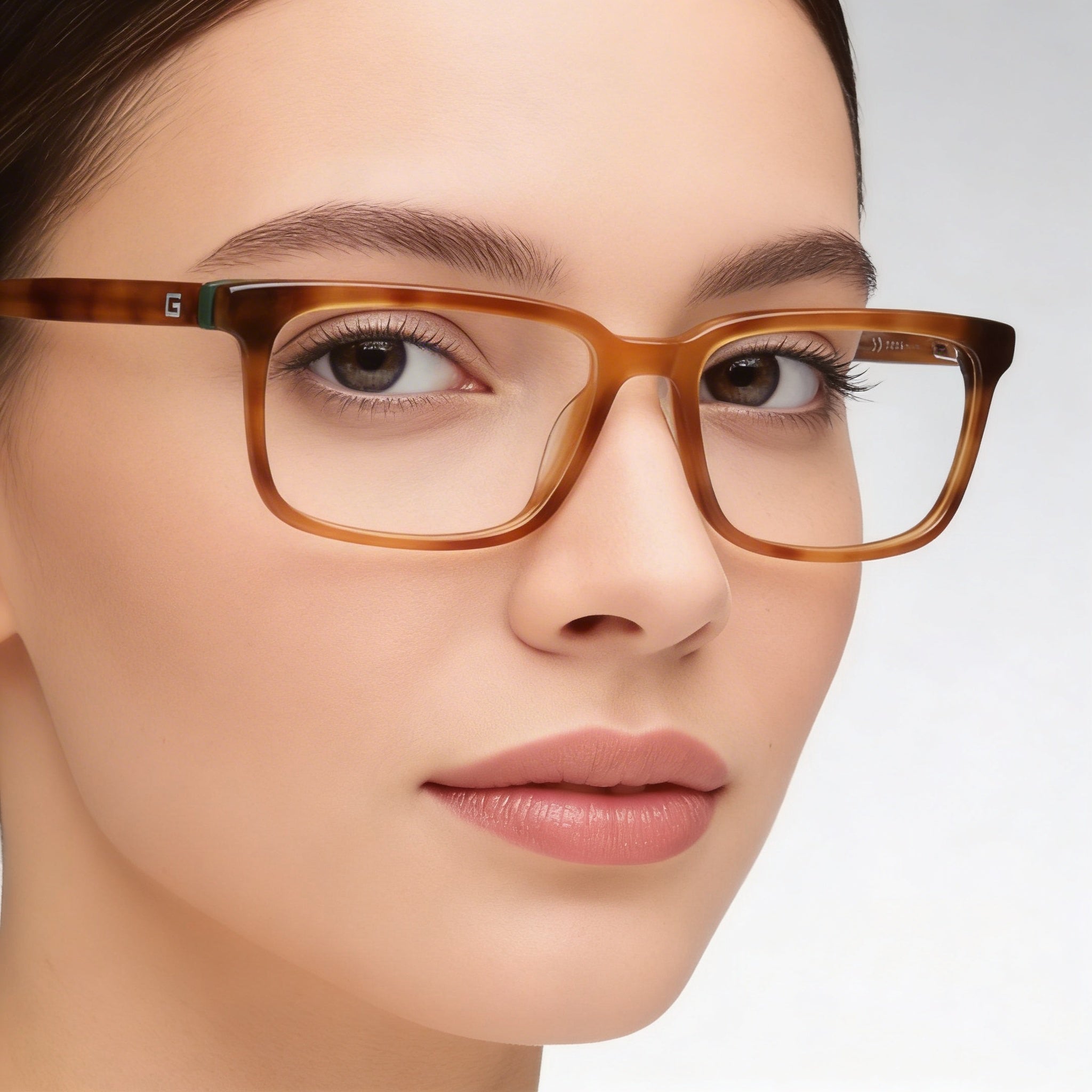 Guess Casual Women's Eyeglasses Presenting a Blonde Havana Plastic Frame Structure, 54mm Lens Width, Photo 4