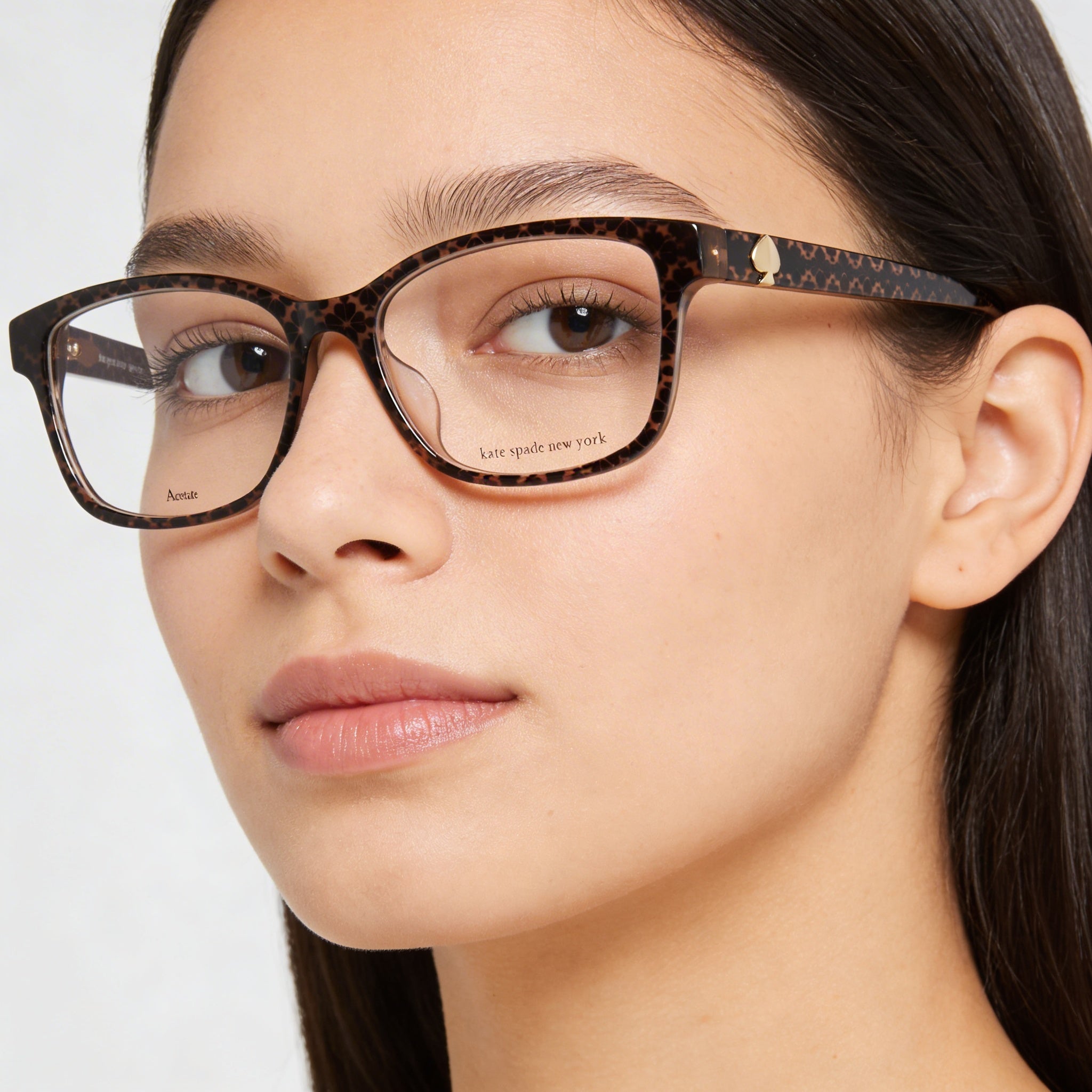 Kate Spade New York Women's KARIANE/F Rectangular Plastic Eyeglasses Frame Brown 53-16-145, Photo 4