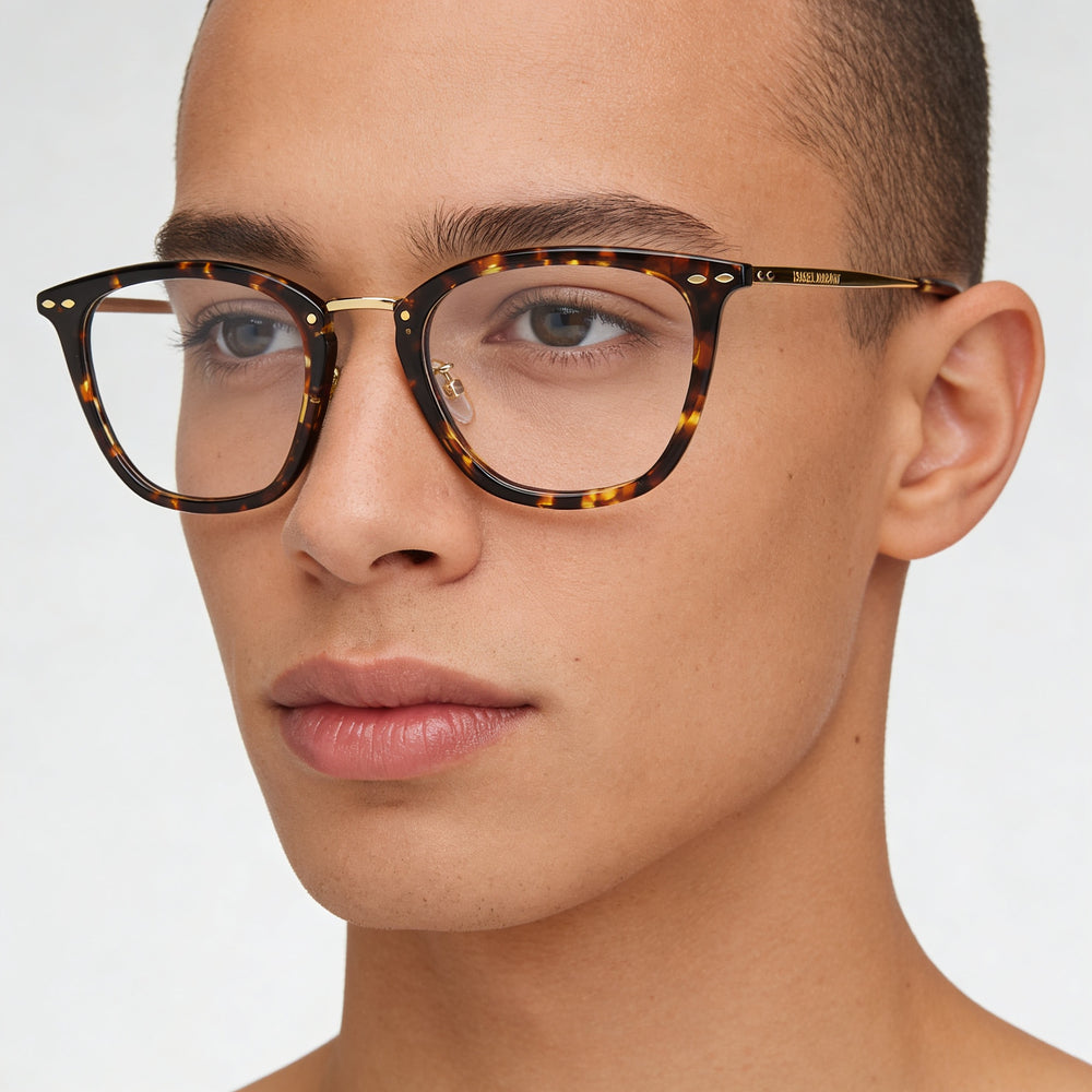 Gafas de sol unisex de estilo moderno Isabel Marant Im 0045 con montura de poliamida y lentes de policarbonato en color oro habana, 50 mm