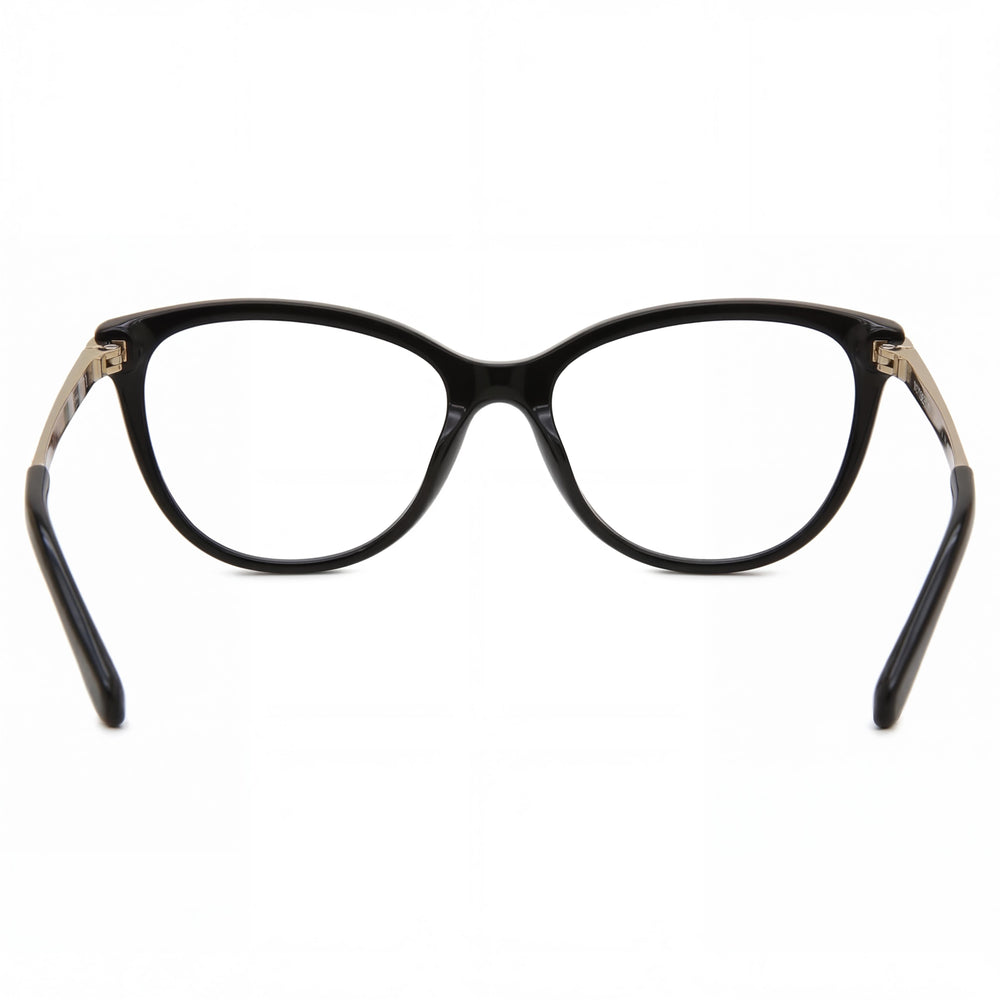 BURBERRY Classic Unisex Montura de Gafas Ópticas de Acetato Negro con Cristales de Demostración sin Graduación 54-16-140