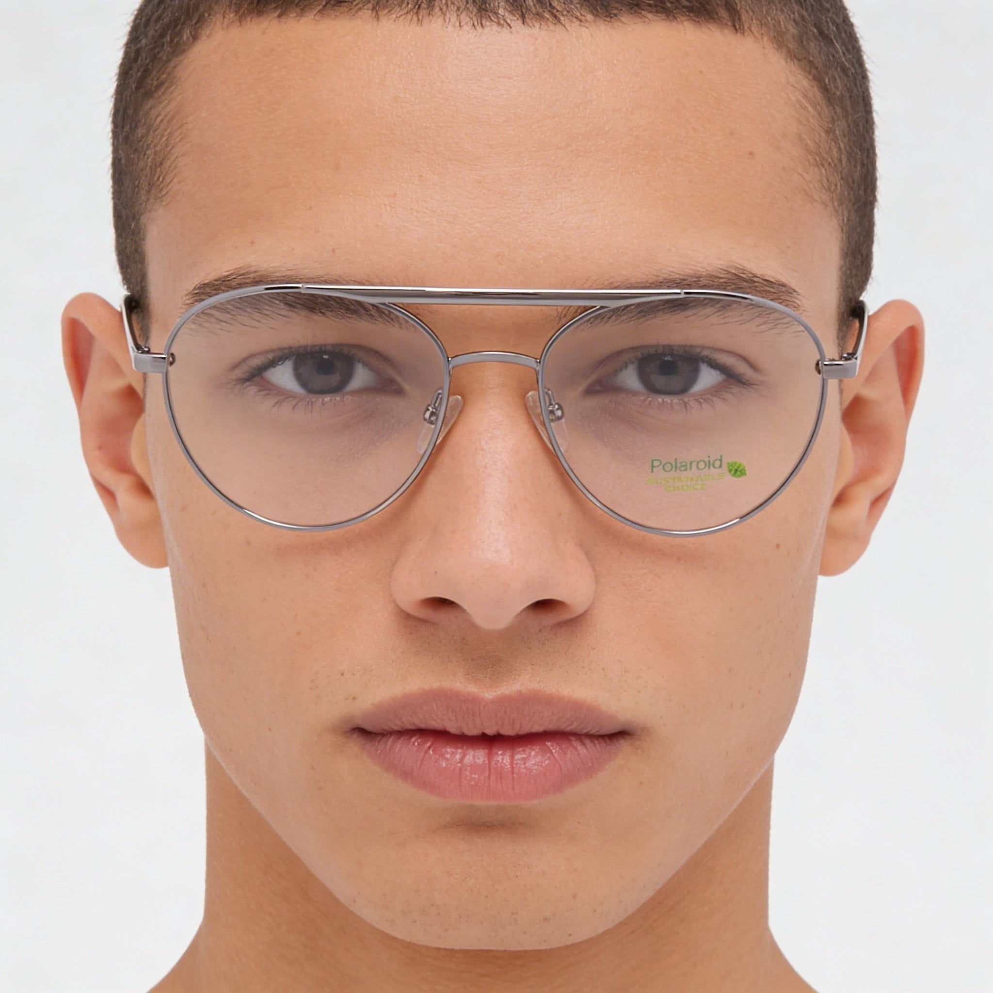 Polaroid Eyewear Pld D513 Unisex ECO METAL Dark Ruthenium Clear Lens 55-18-145, Photo 3